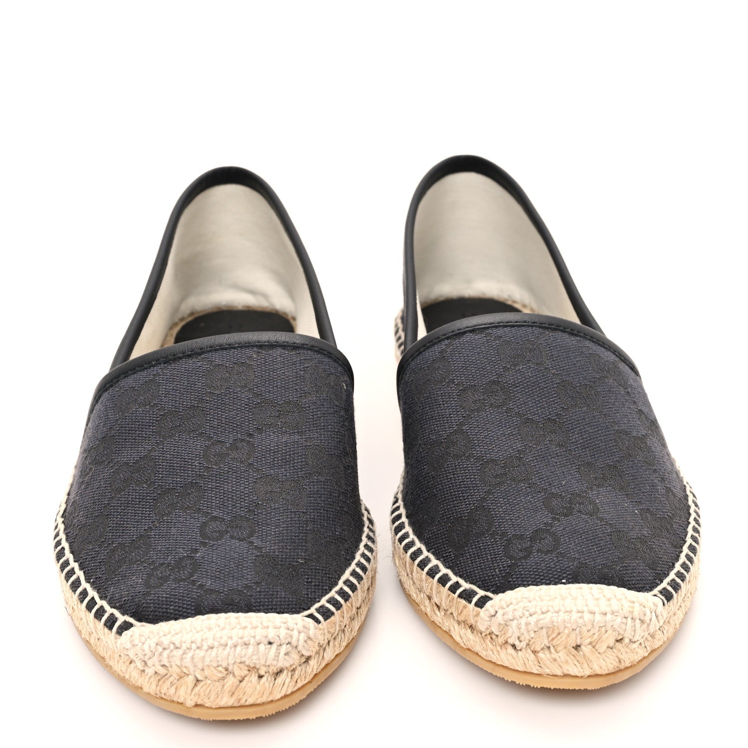 Monogram Espadrilles 40 Black