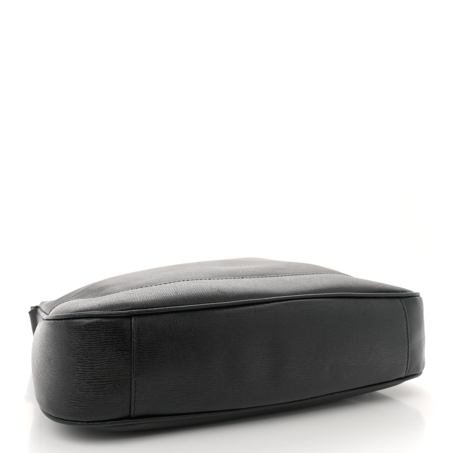 Calfskin Bamboo Top Handle Bag Black Black