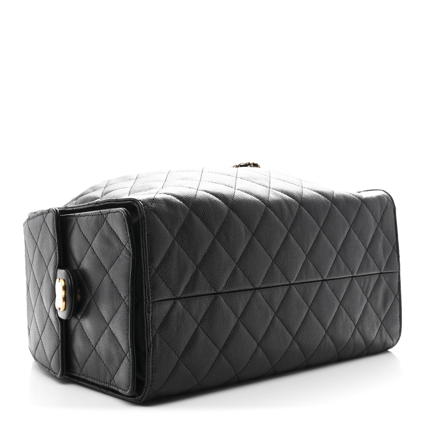 Caviar Quilted Medium Chanel 25 Handbag Black