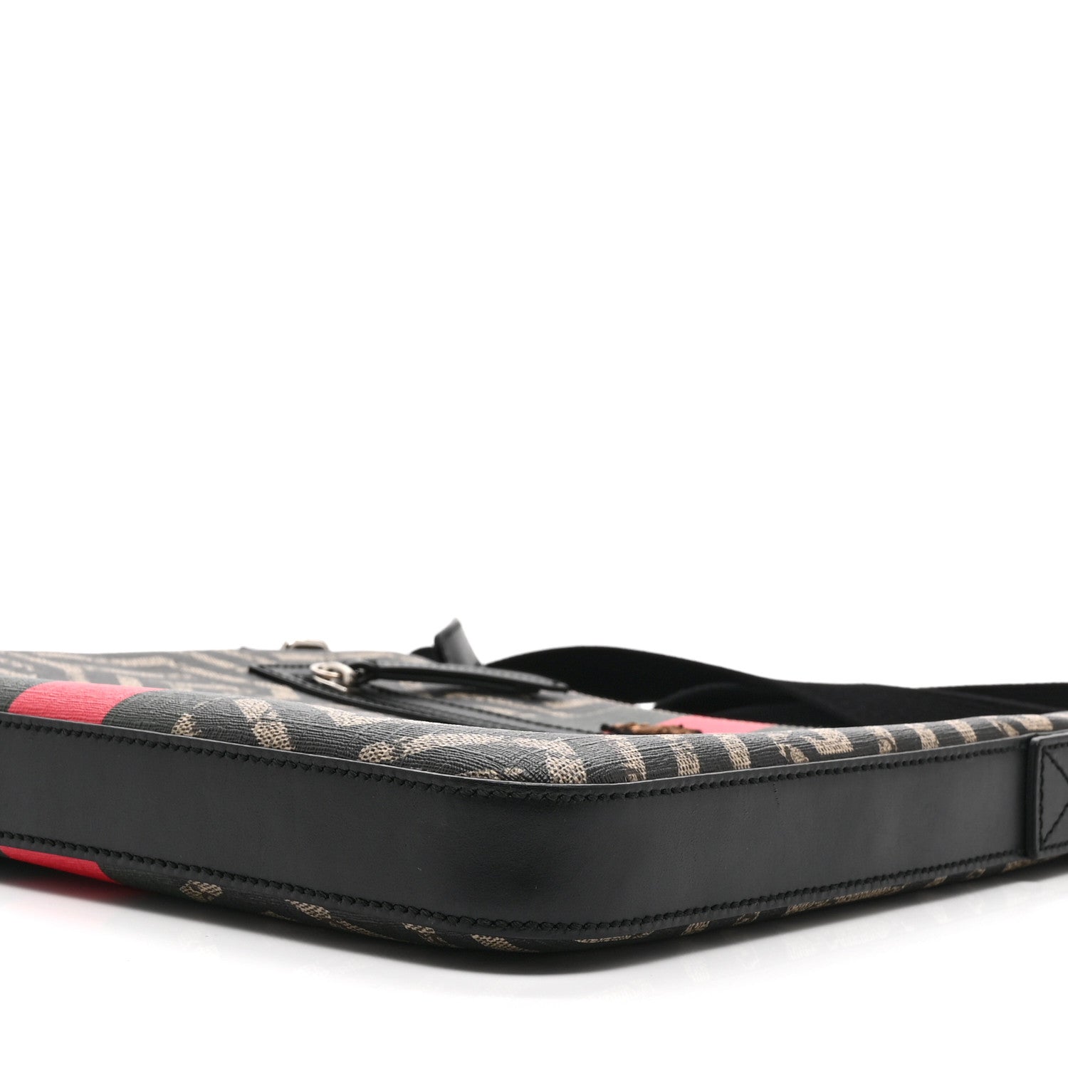 GG Supreme Monogram Caleido Web Messenger Beige Ebony