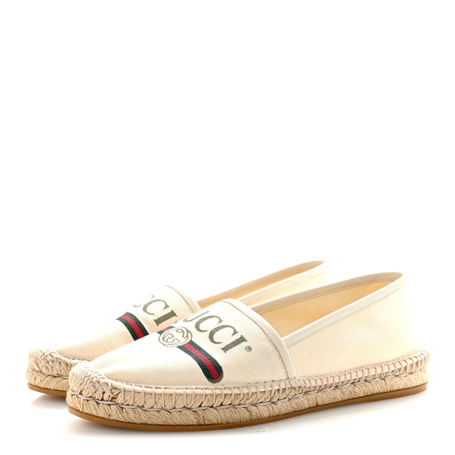 Canvas Logo Espadrilles 39.5 Greggio White