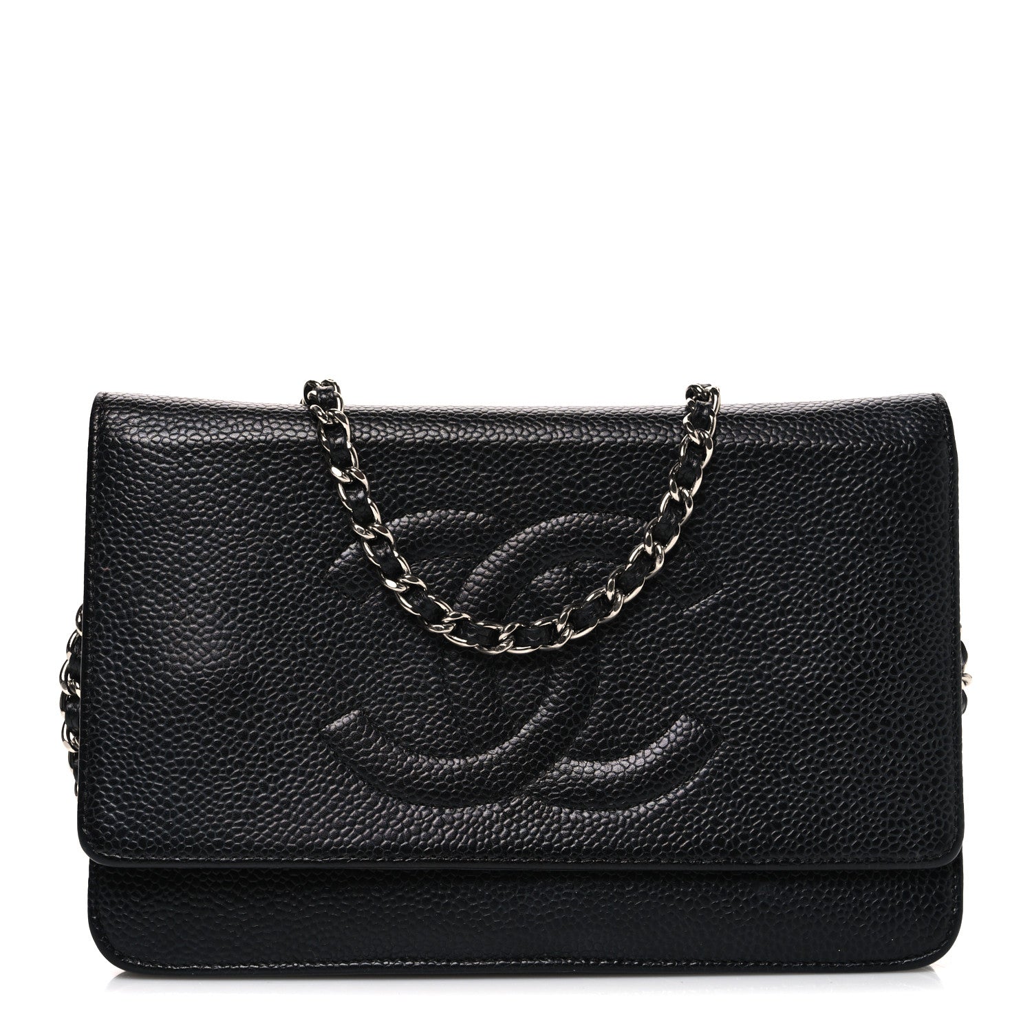 Shiny Aged Calfskin Quilted Mini Nano Kelly Shopper Black