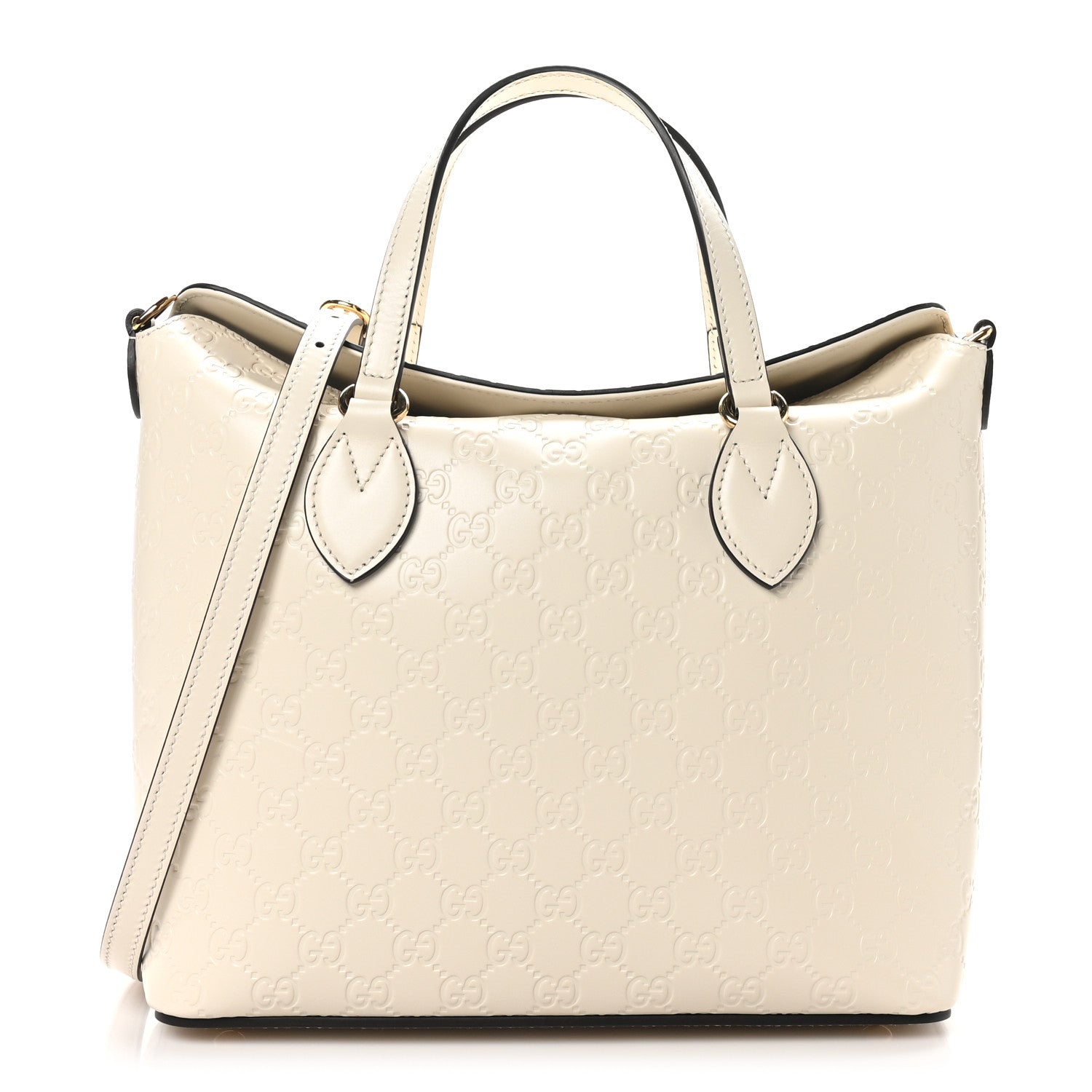 Guccissima Linea A Foldover Tote Off White