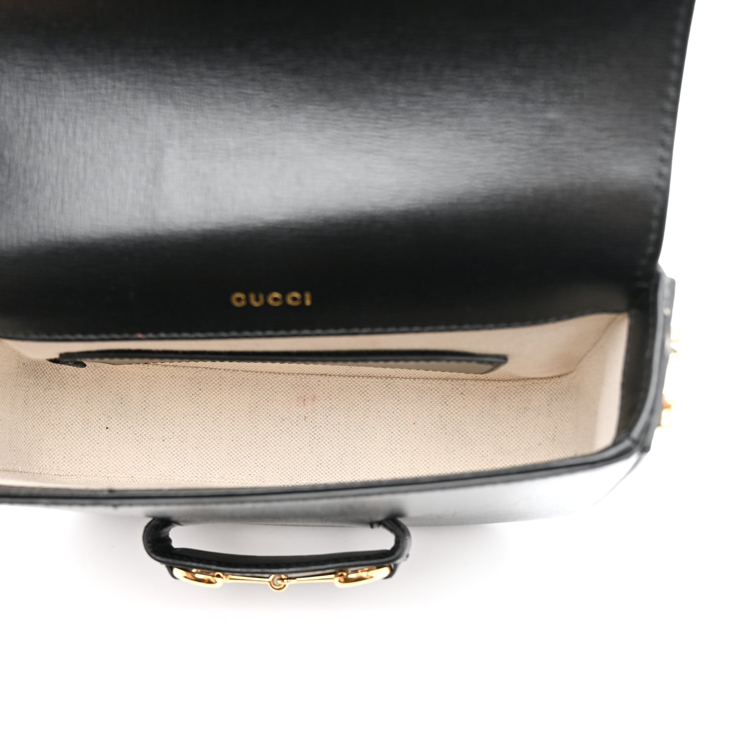 Azalea Calfskin Web Mini Horsebit 1955 Shoulder Bag Black
