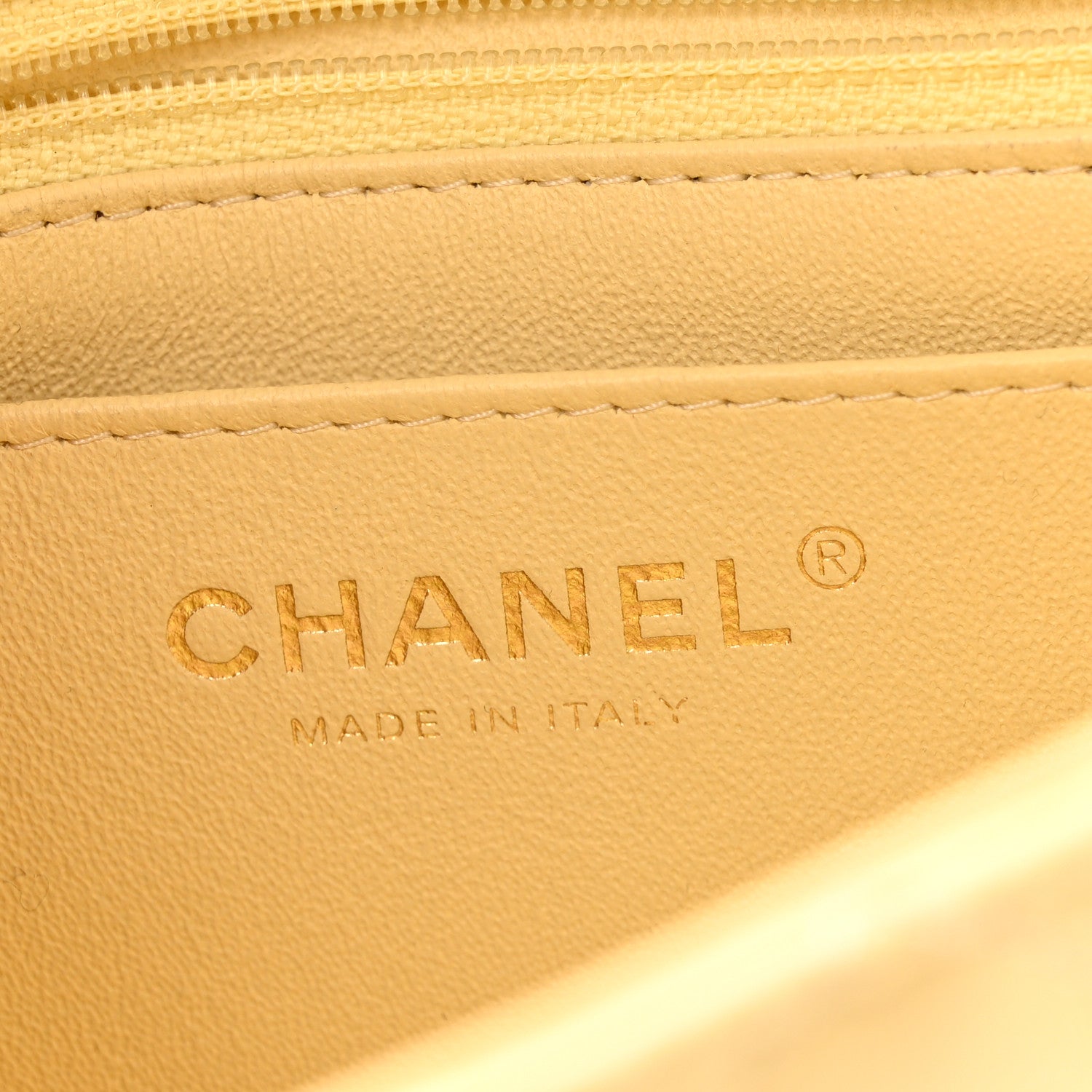 Lambskin Quilted Mini Rectangular Flap Yellow