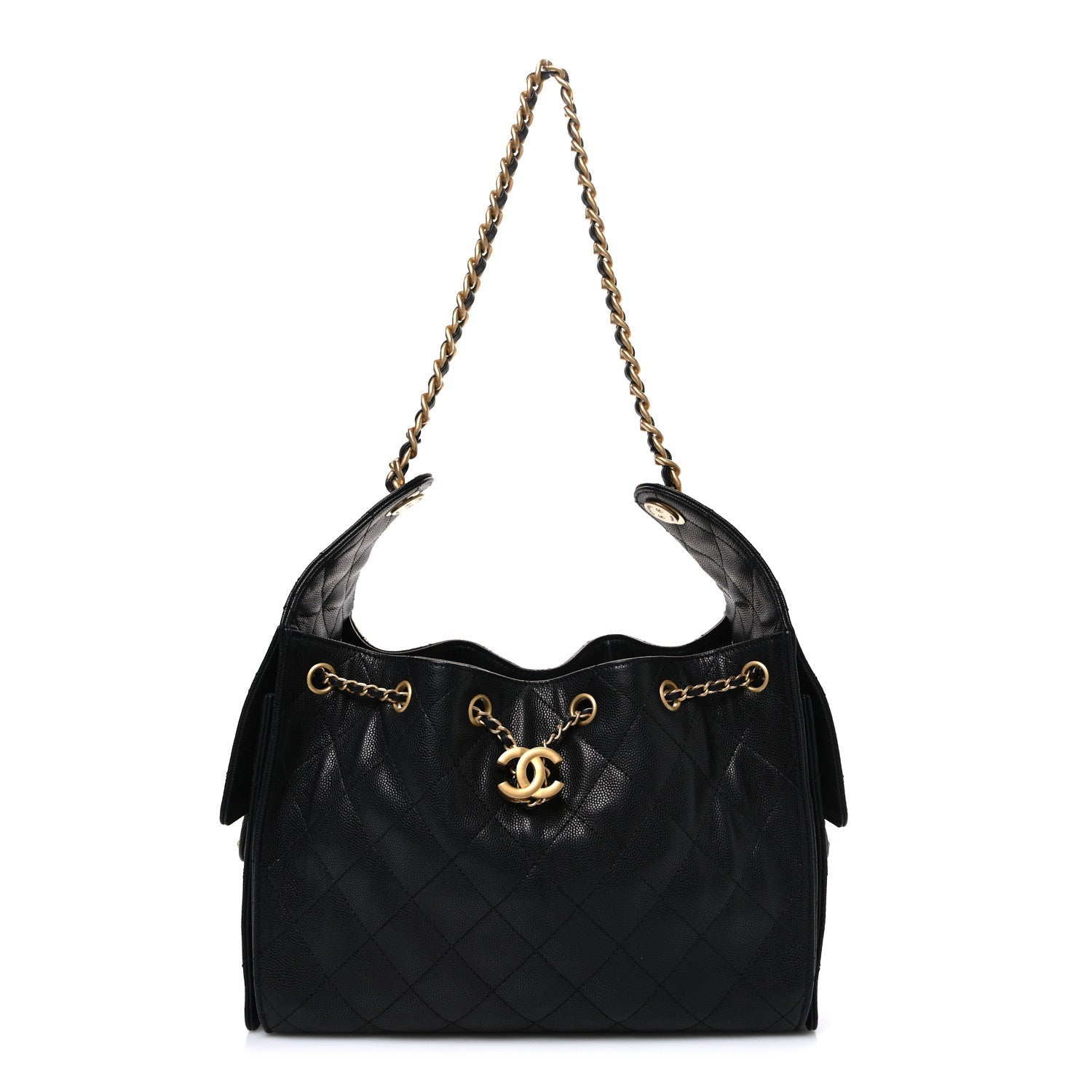 Caviar Quilted Small Chanel 25 Handbag Black