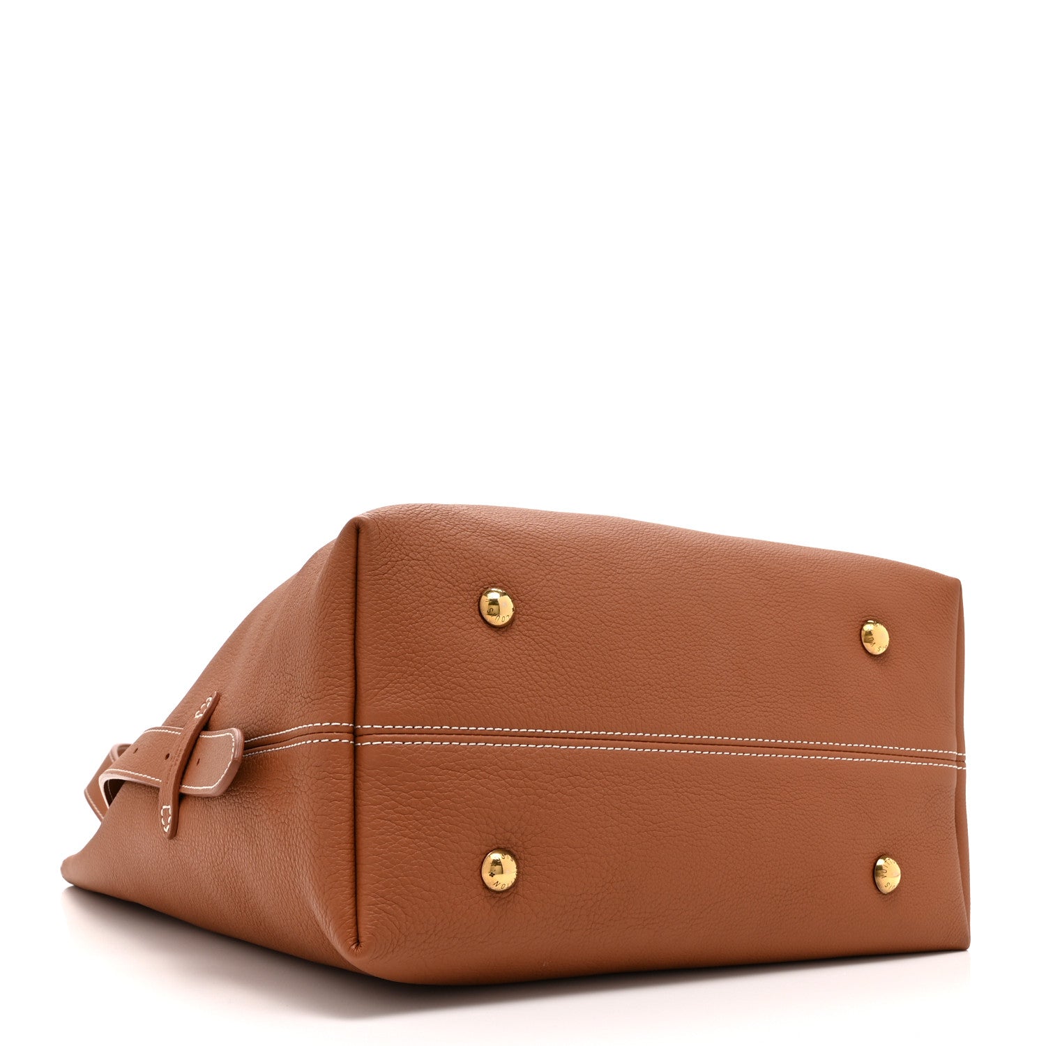 Grained Calfskin Low Key Hobo MM Cognac
