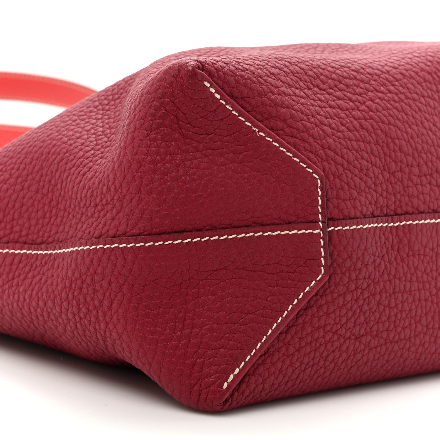 Taurillon Clemence Double Sens 36 Reversible Tote Rubis Bougainvillea