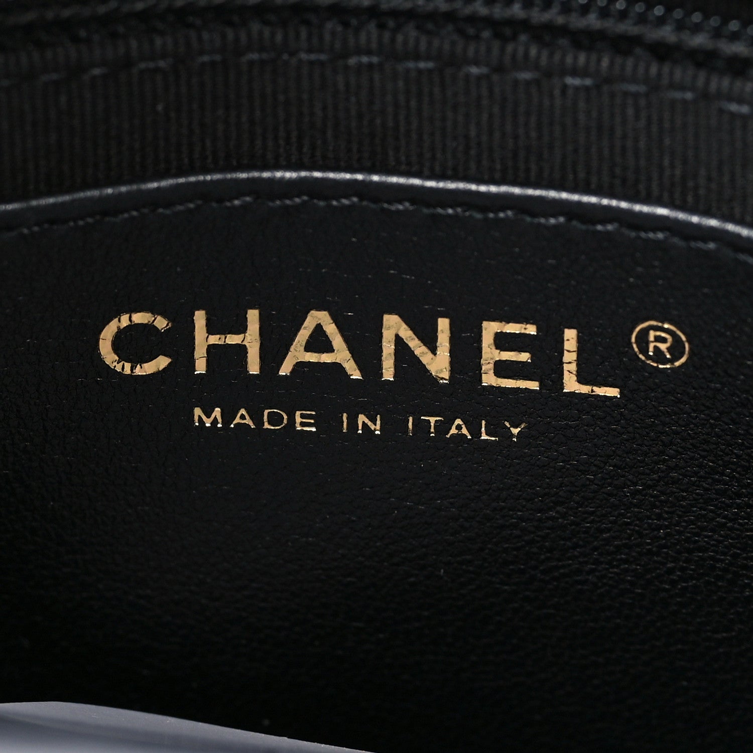 Lambskin Quilted Enamel CC Chain Frame Flap Black