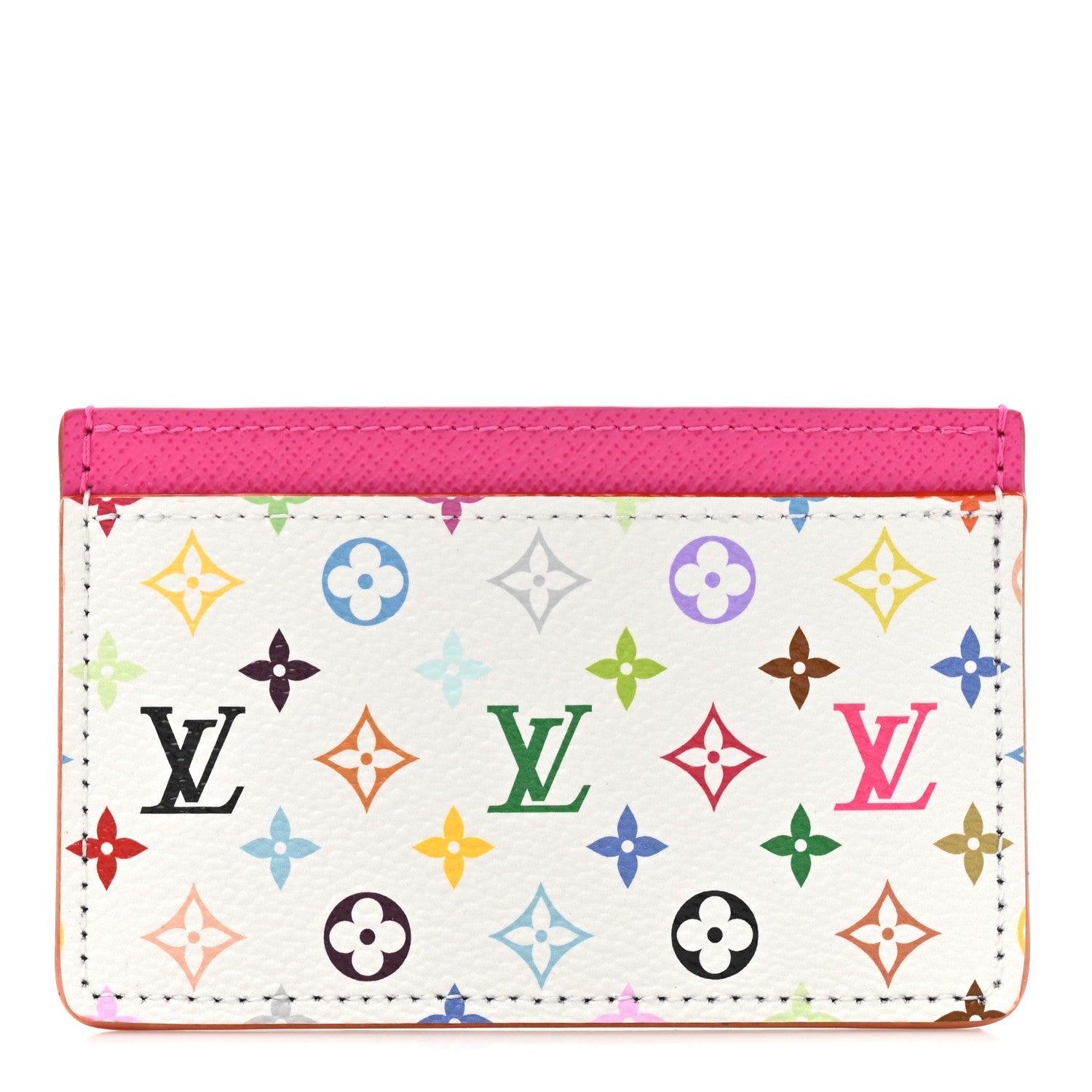 LV X TM Monogram Multicolor Card Holder Kawaii Pink