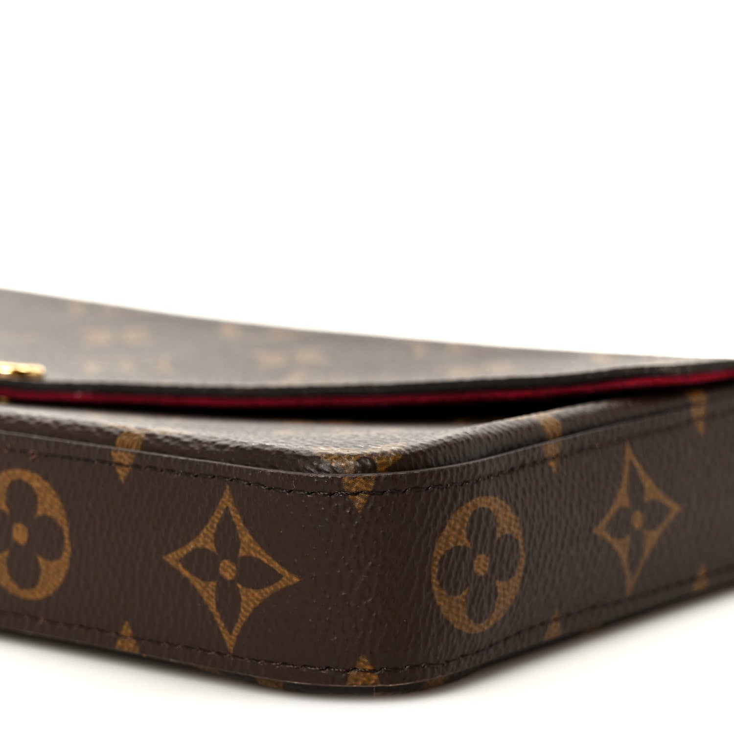 Monogram Pochette Felicie Chain Wallet Fuchsia