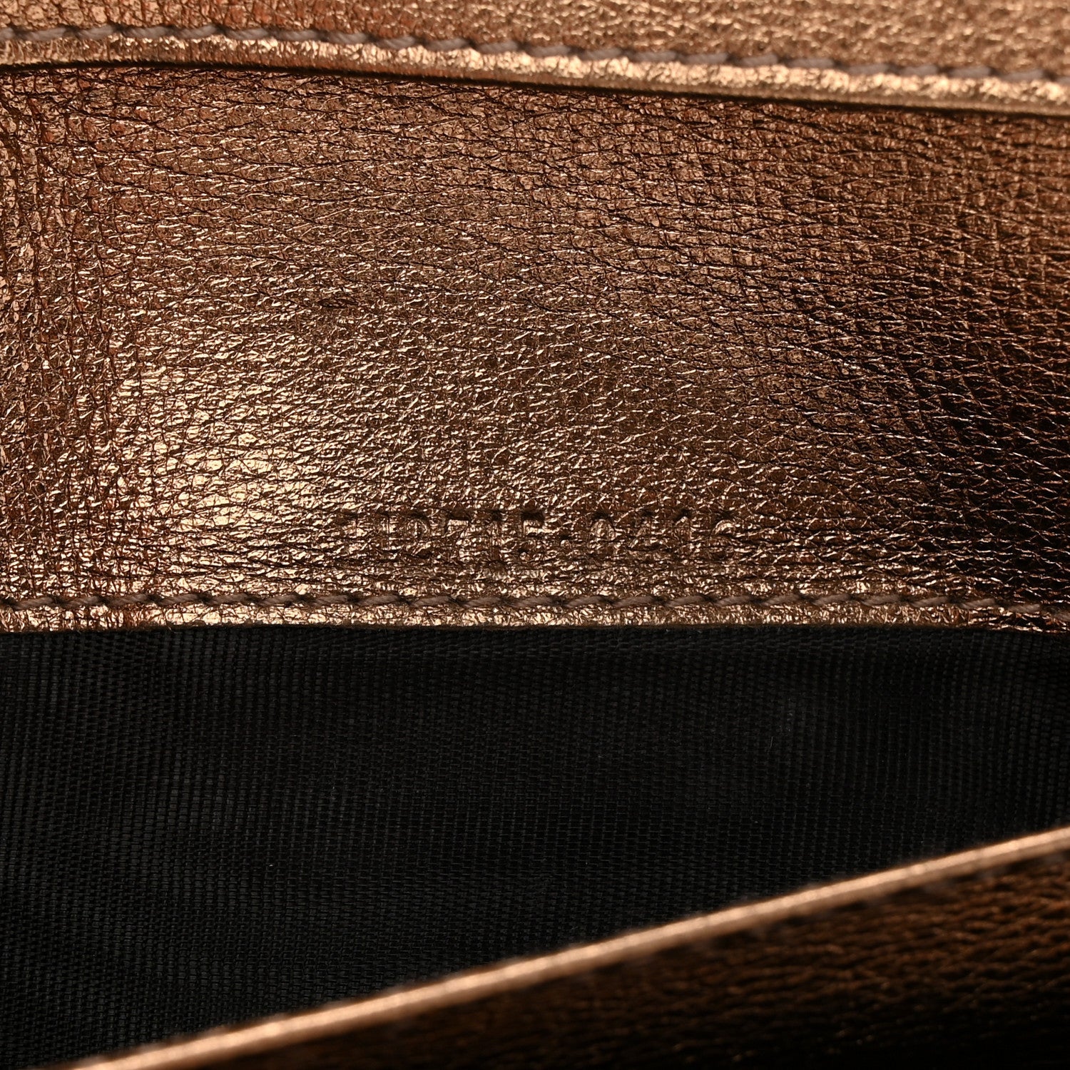 Crystal Monogram Metal Bar Continental Flap Wallet Gold