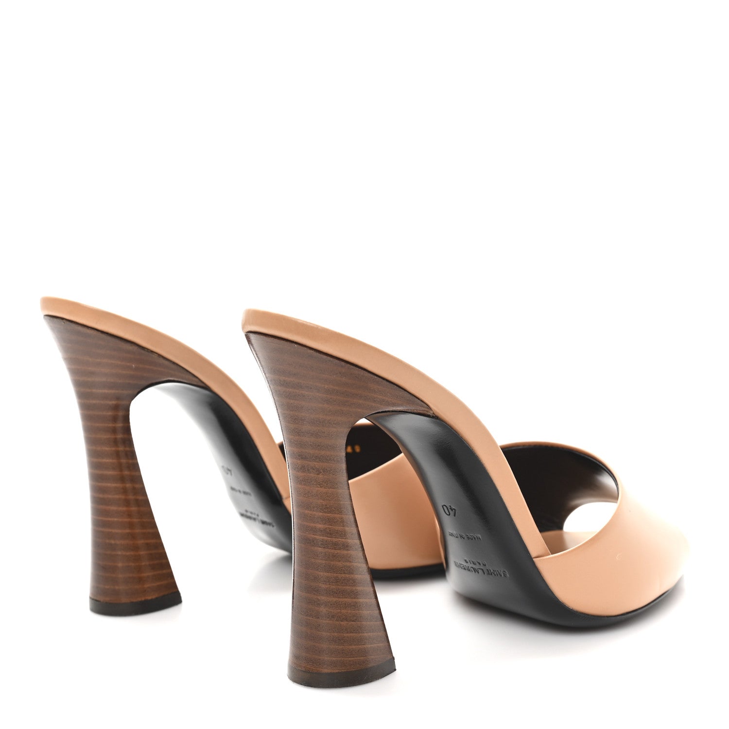 Calfskin Gippy 105 Mule Sandals 40 Bisque