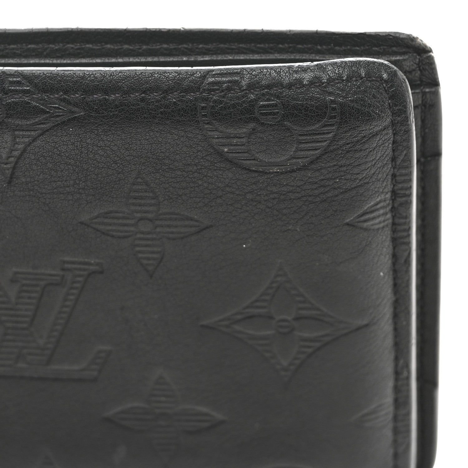 Calfskin Monogram Shadow Multiple Wallet Black