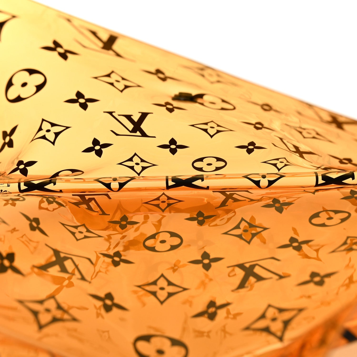 PVC Monogram Printed Envelope Pouch Orange