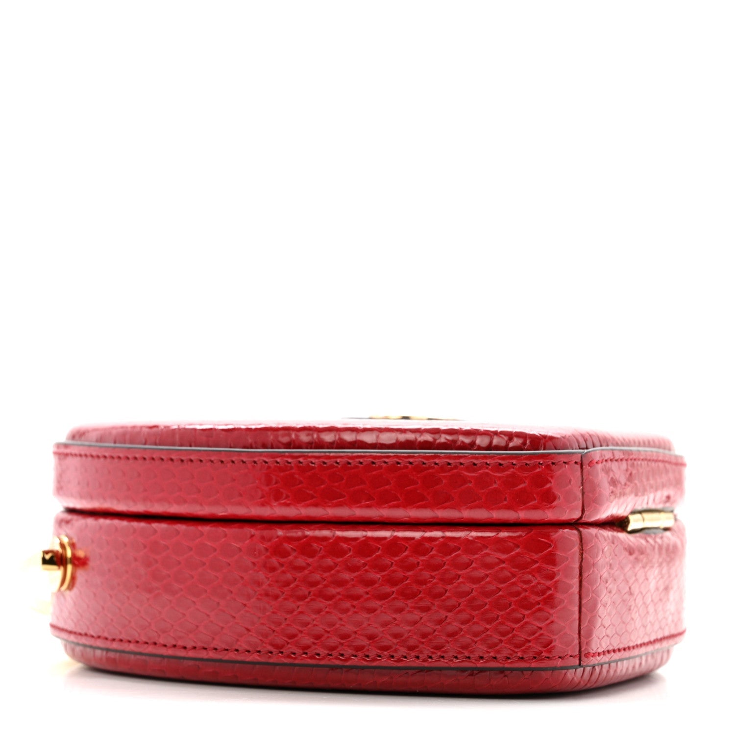 Snakeskin Broadway Mini Heart Top Handle Bag Rasberry Candy