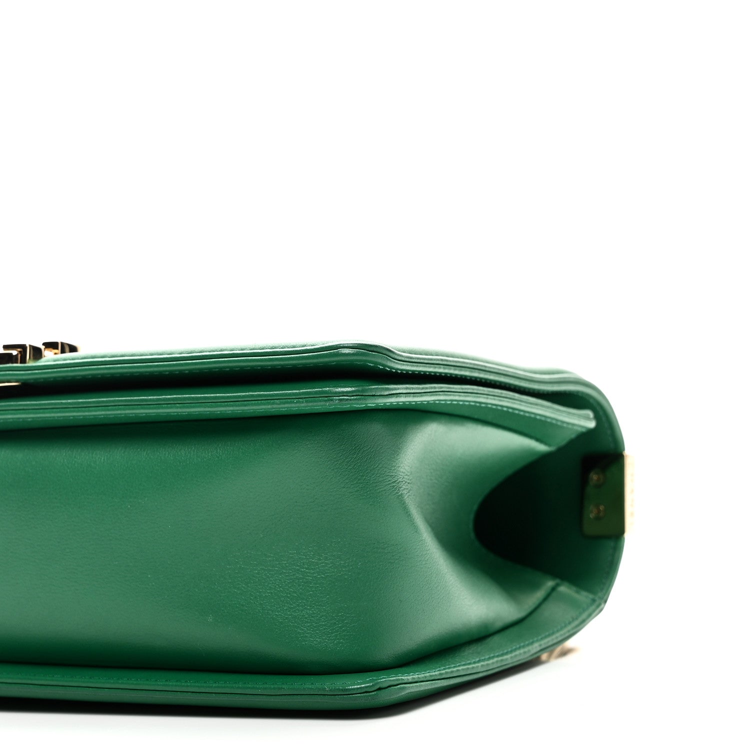 Calfskin Quilted Medium Boy Flap Green