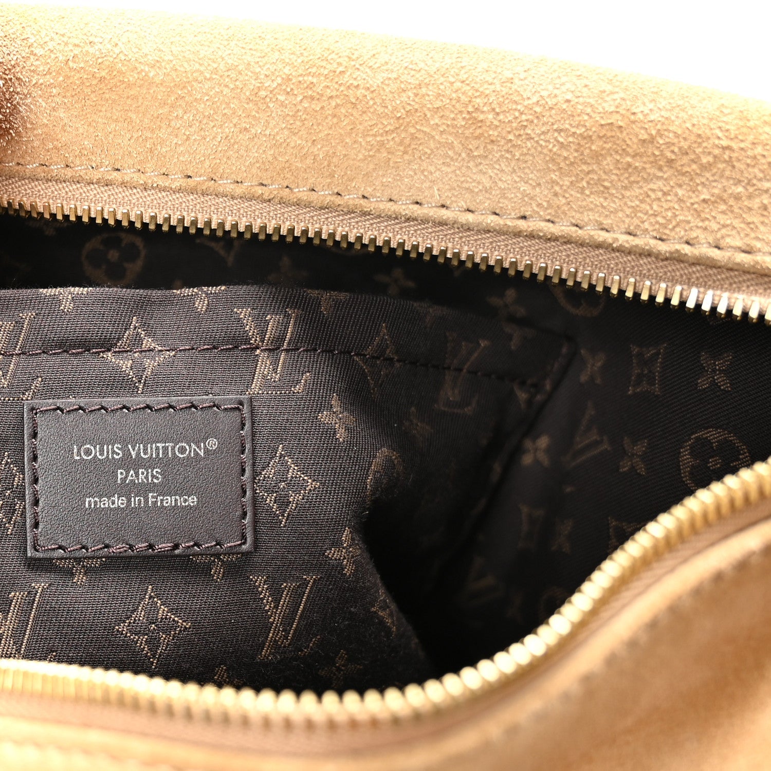 Suede Monogram Express MM Hazelnut