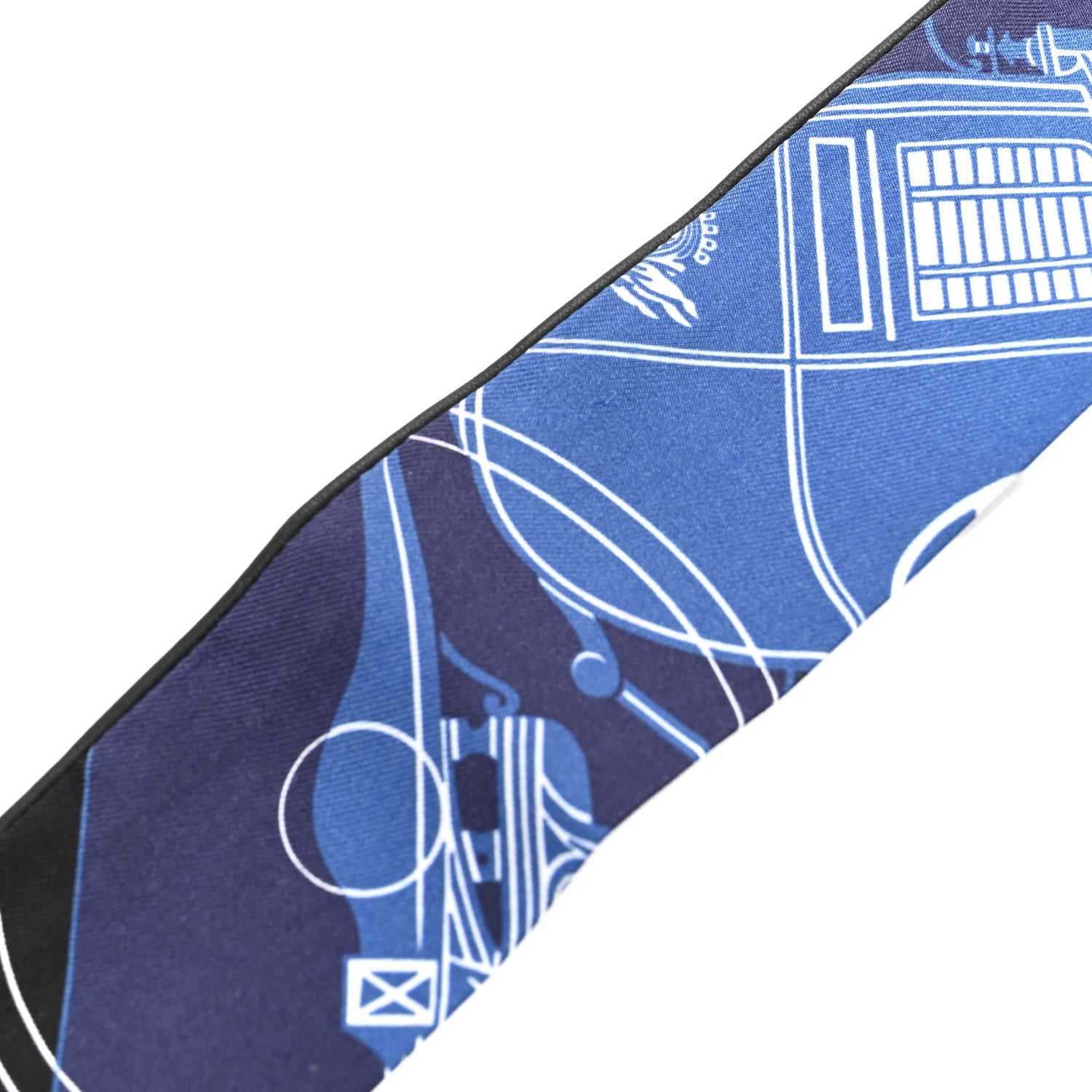 Silk Ex-Libris Forever Twilly Black Marine White