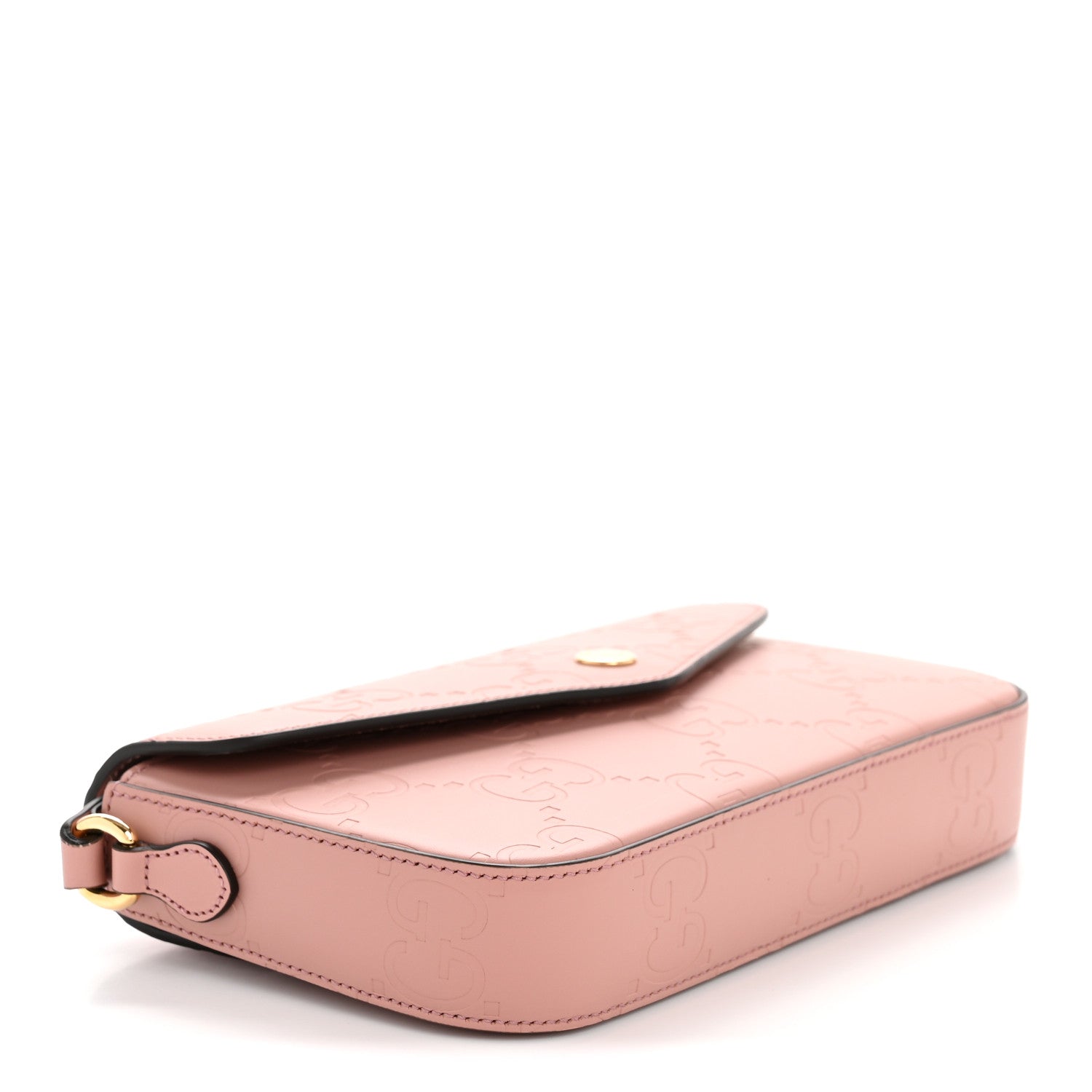Calfskin GG Super Mini Shoulder Bag Soft Pink