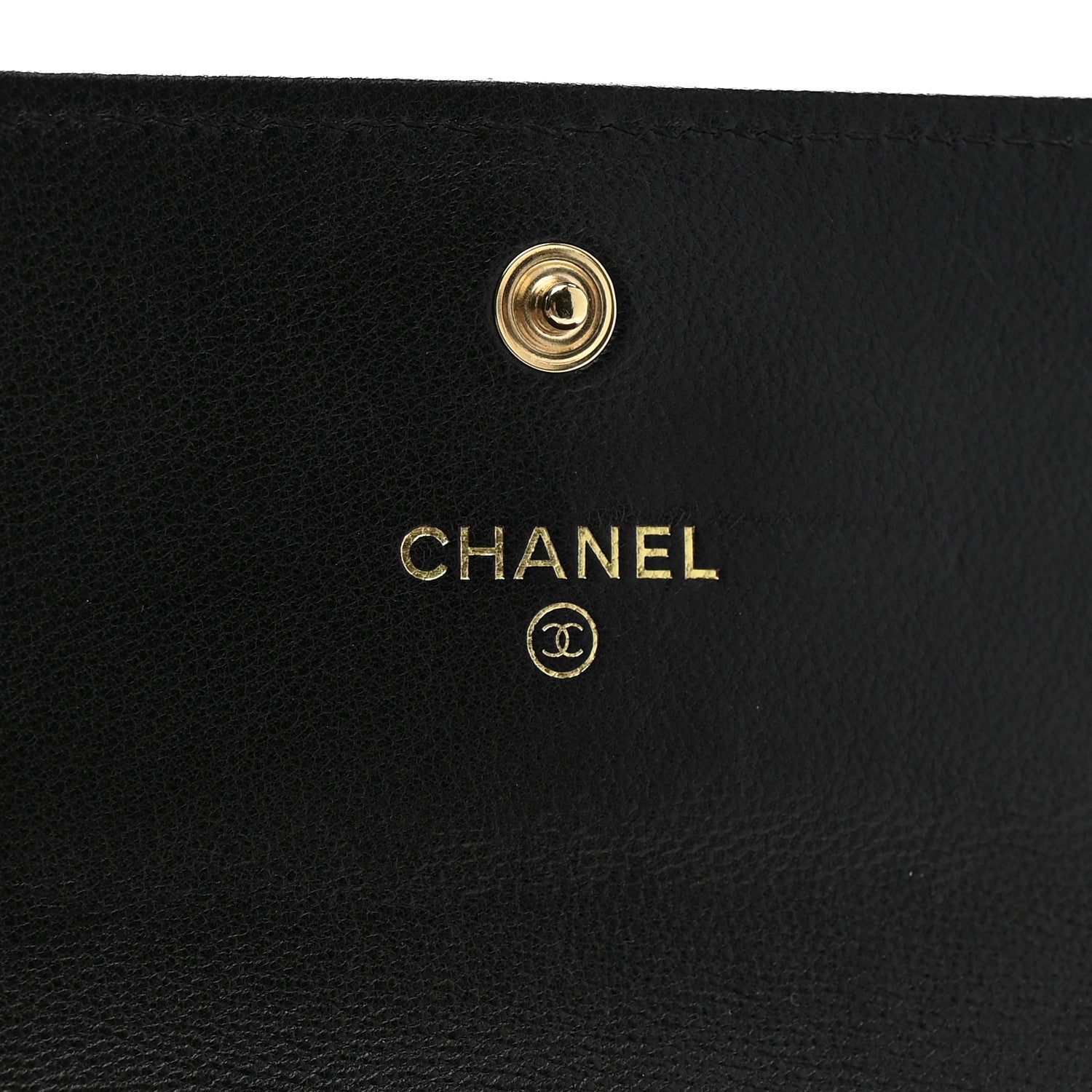 Lambskin Quilted Chanel 19 Flap Wallet Black
