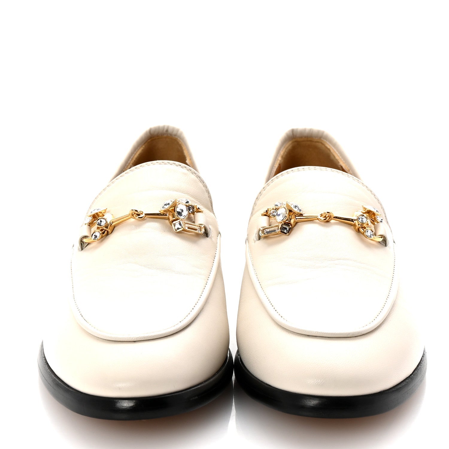 Malaga Kid 70 Crystal Horsebit Womens Jordaan Loafers 37 Mystic White