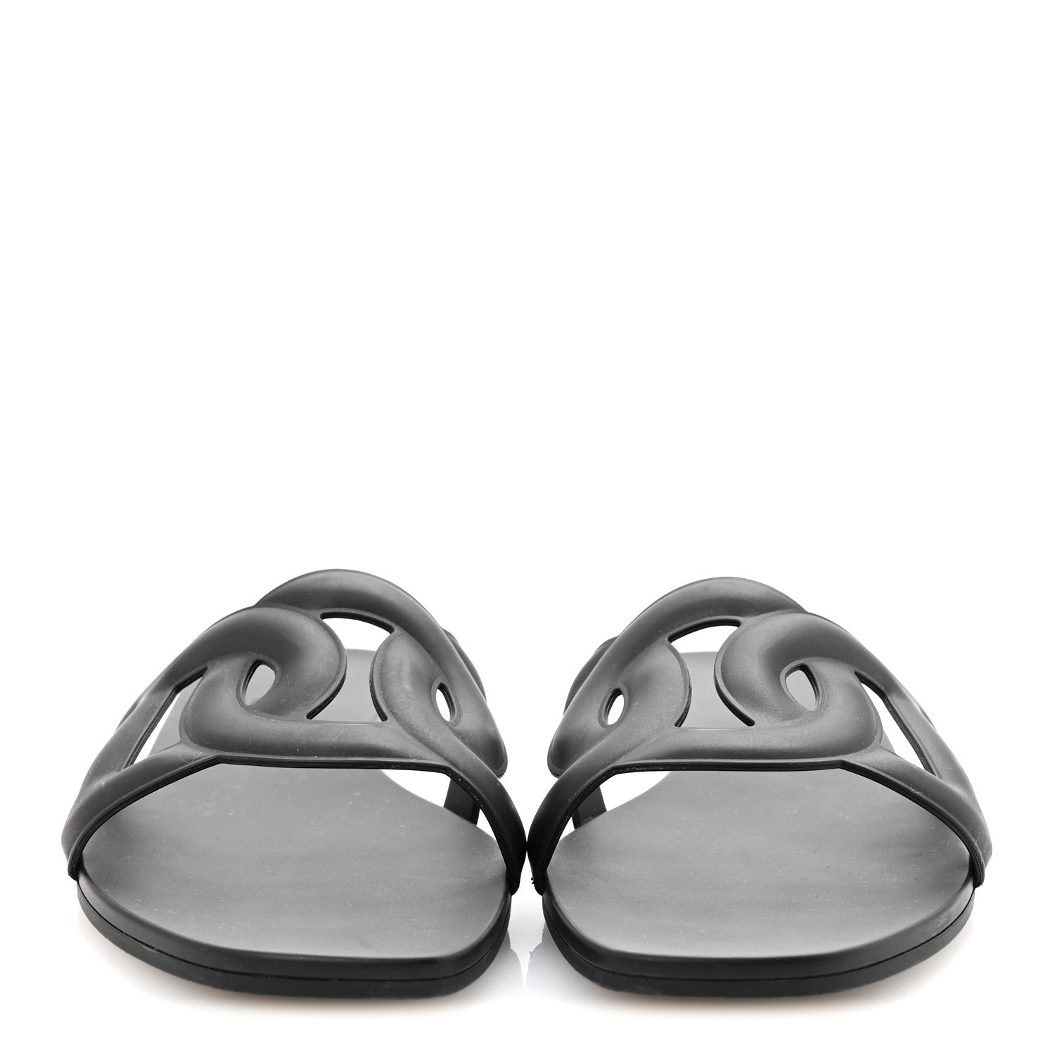 Rubber Aloha Sandals 38 Black