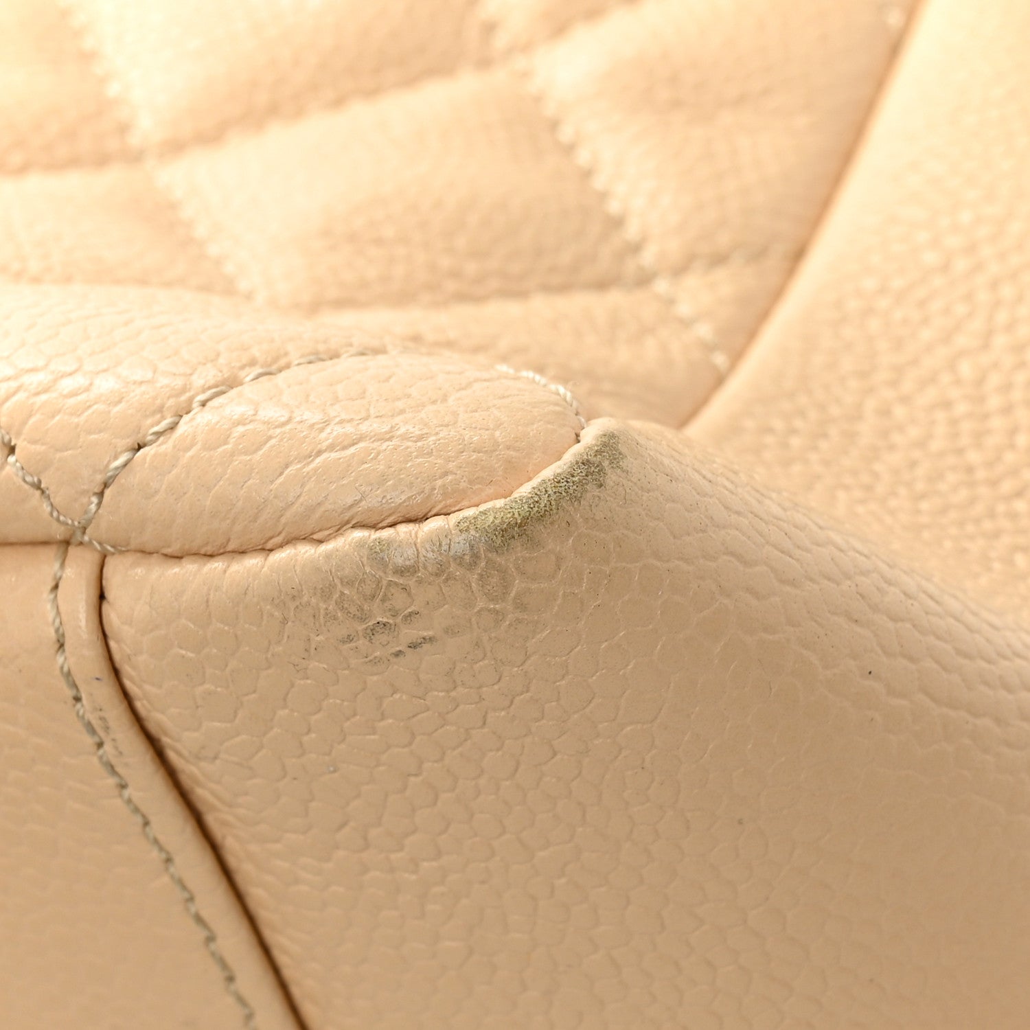 Caviar Quilted Grand Shopping Tote GST Beige