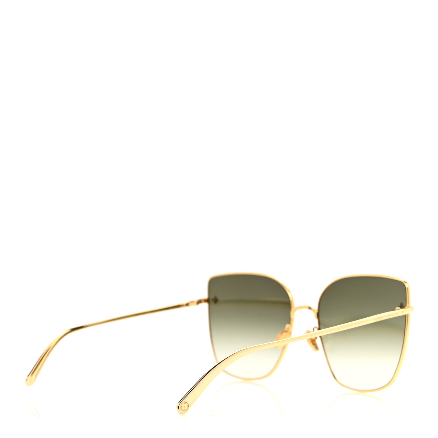 Metal LV Charm Cat Eye Sunglasses Z1720U Gold