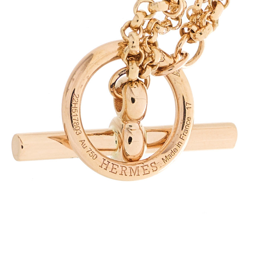 18K Rose Gold Diamond Clou d'H Bracelet