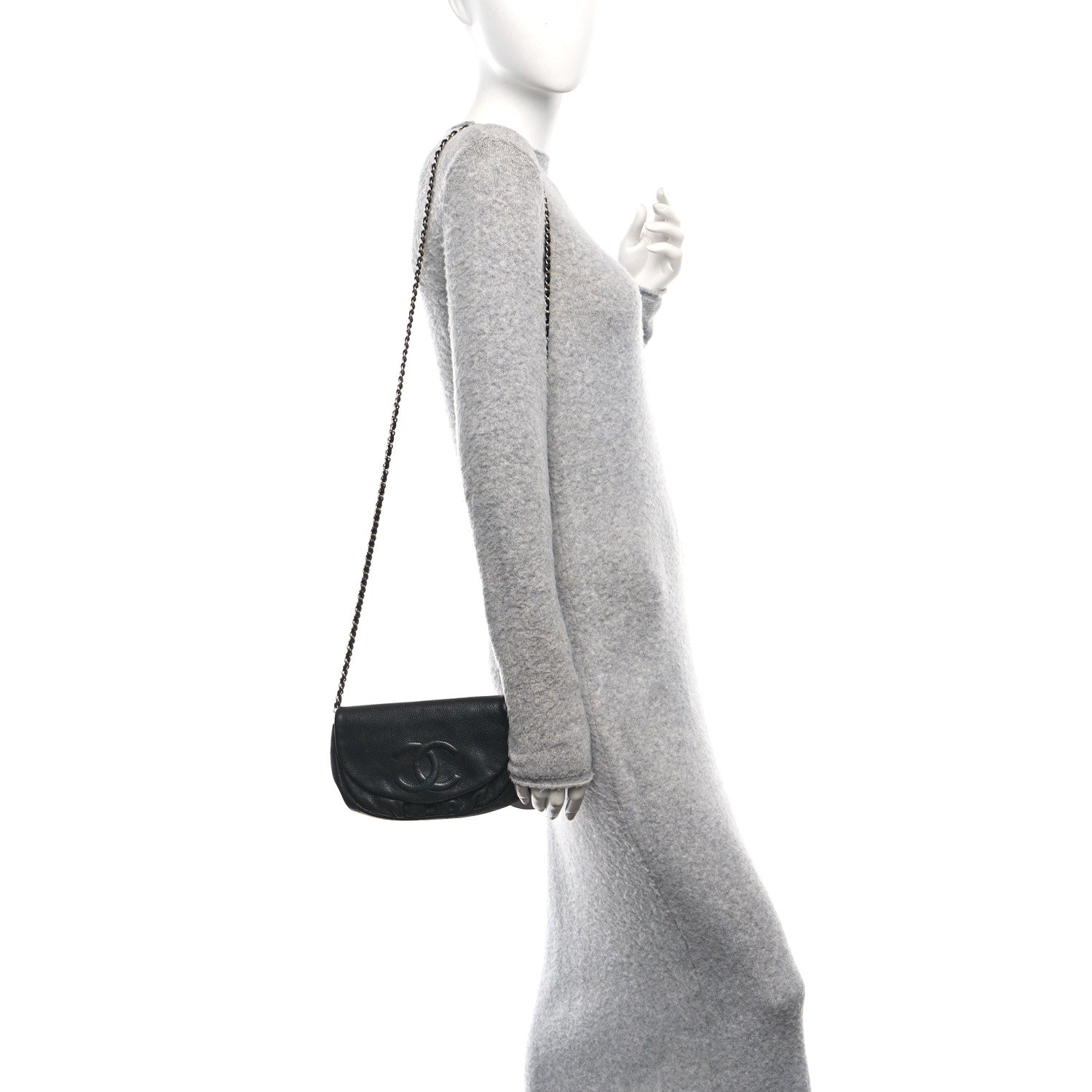 Caviar Half Moon Wallet On Chain WOC Black