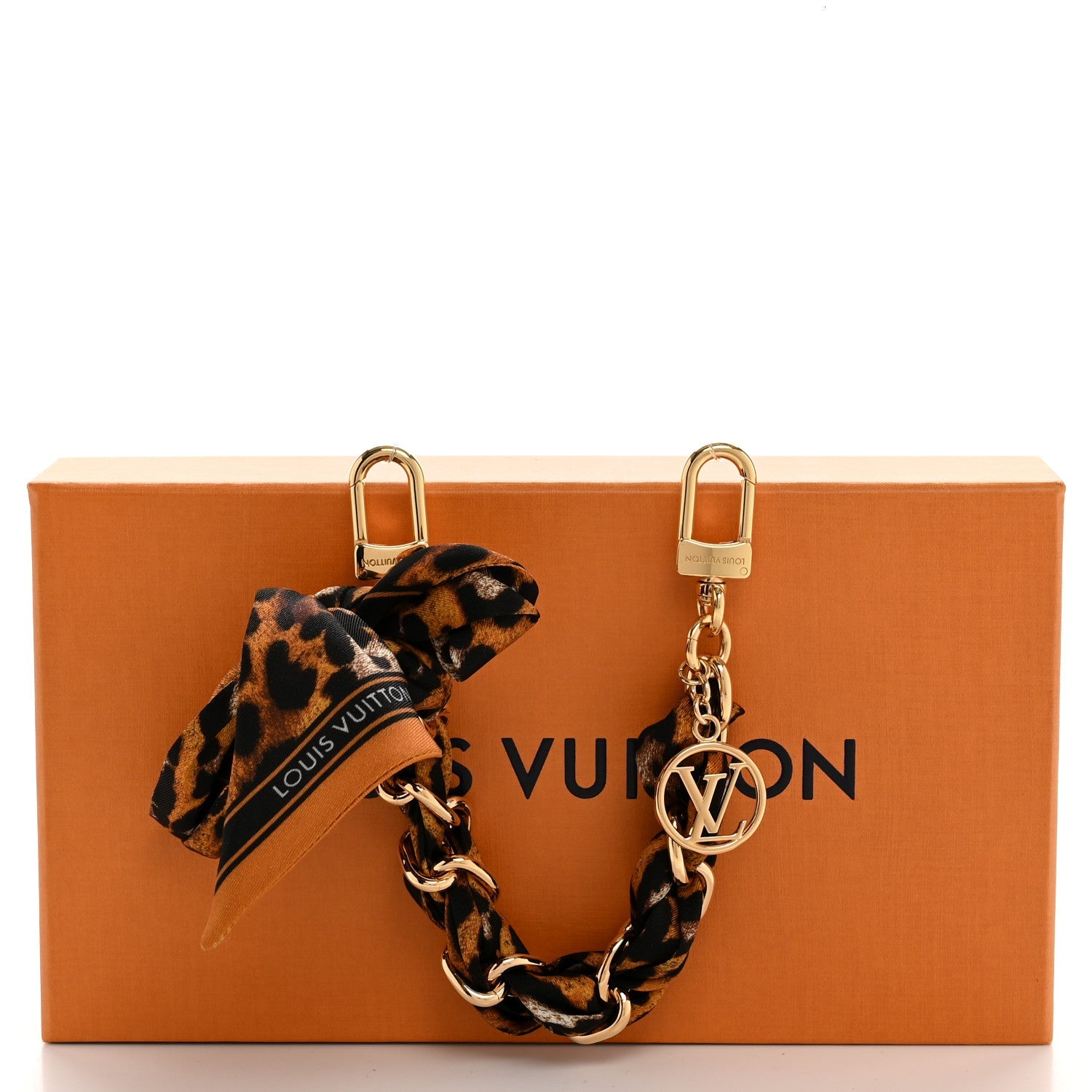 Silk Braided Leopard Bag Charm Multicolor