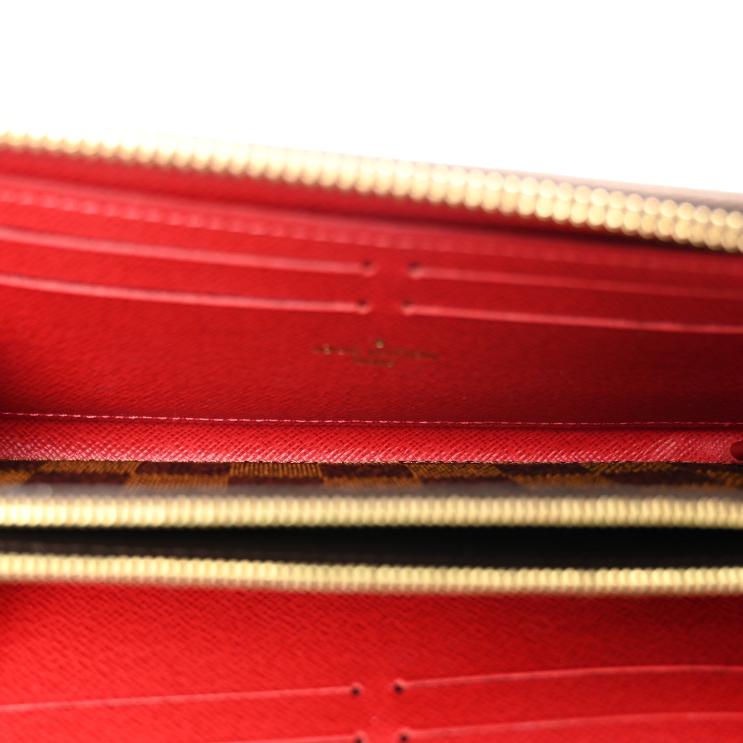 Damier Ebene Clemence Wallet Cherry