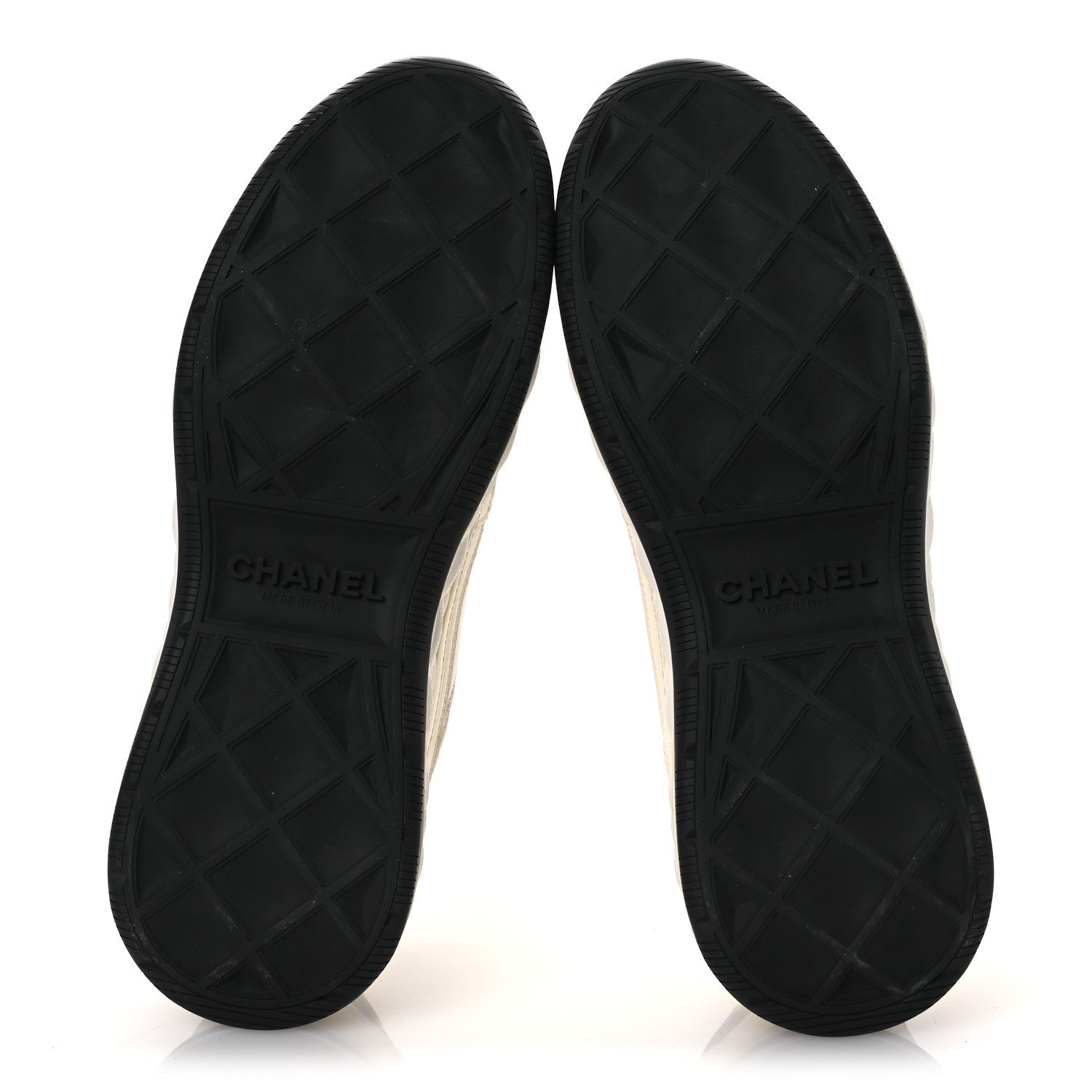 Velvet Calfskin Mixed Fibers CC Sneakers 40.5 Ivory Black