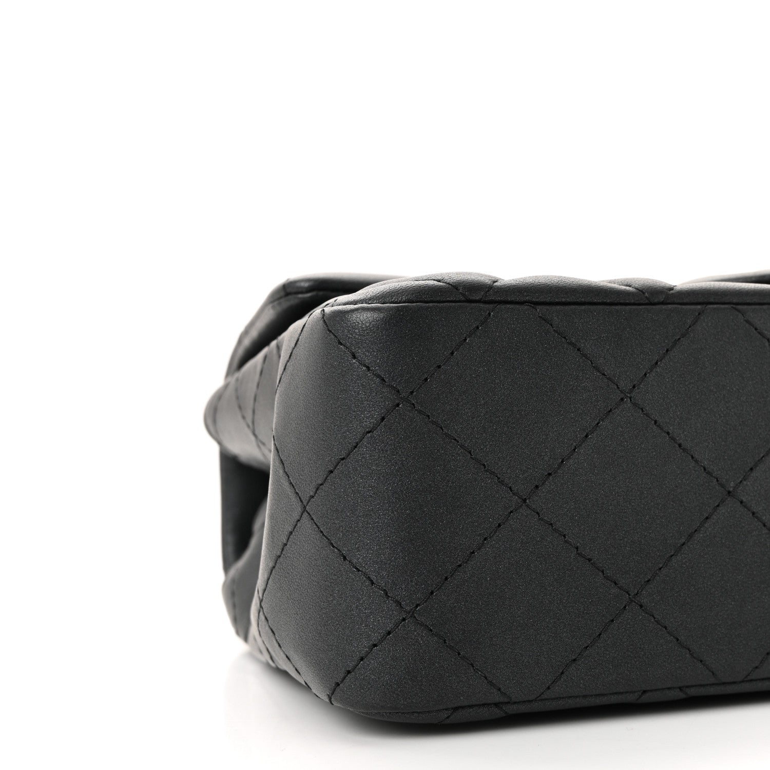 Lambskin Quilted Mini Rectangular Flap So Black