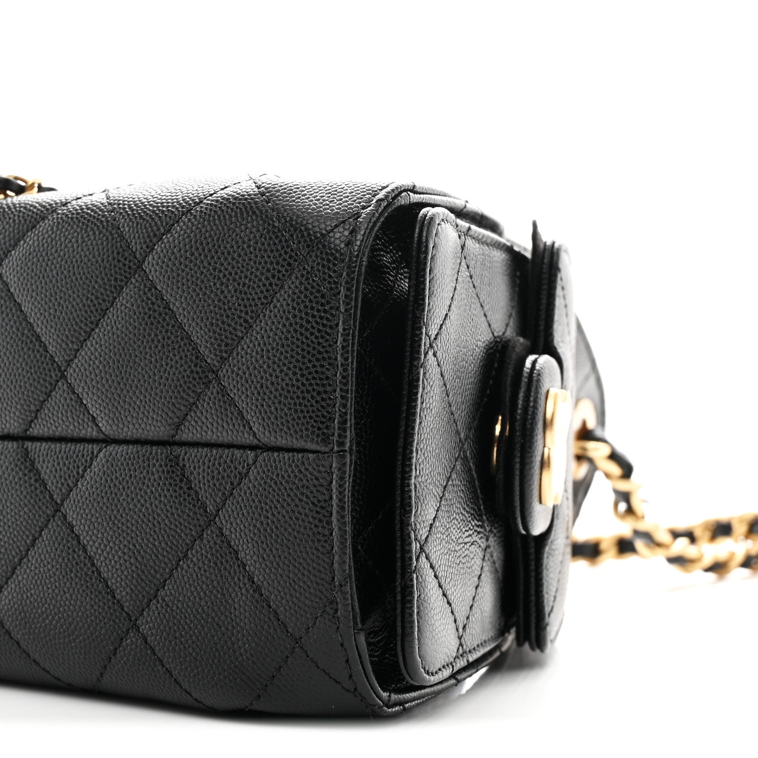 Caviar Quilted Mini Chanel 25 Handbag Black