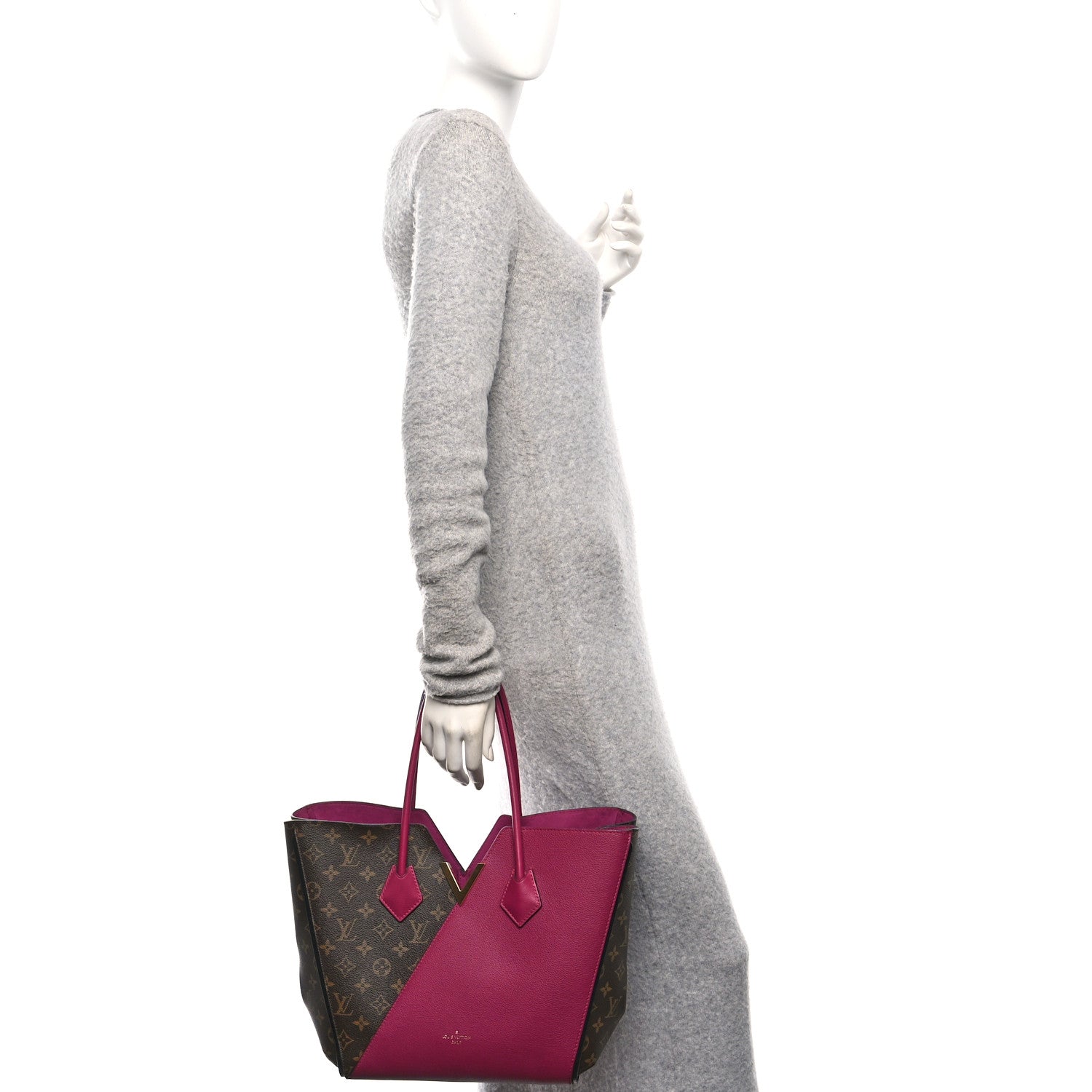 Calfskin Monogram Kimono Tote Grape