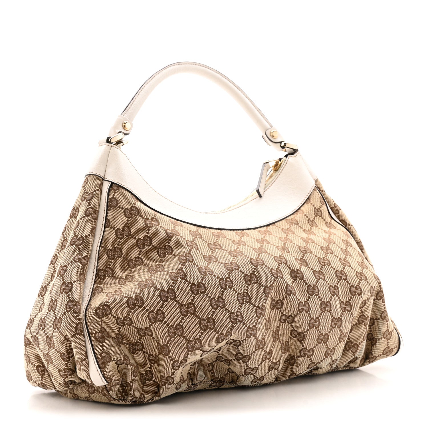 Monogram Large D Gold Hobo Off White