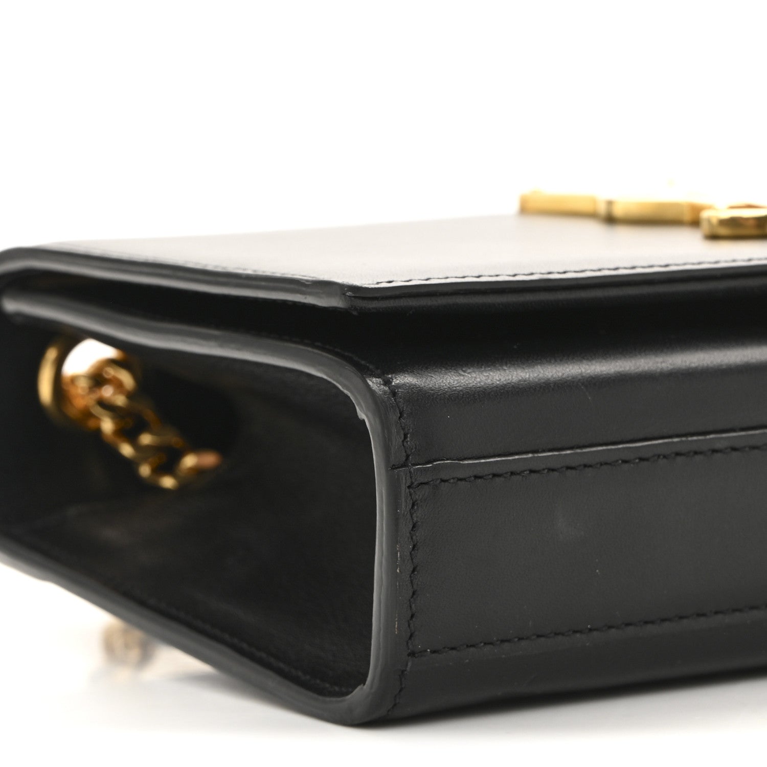 Calfskin Small Classic Monogram Kate Tassel Satchel Black
