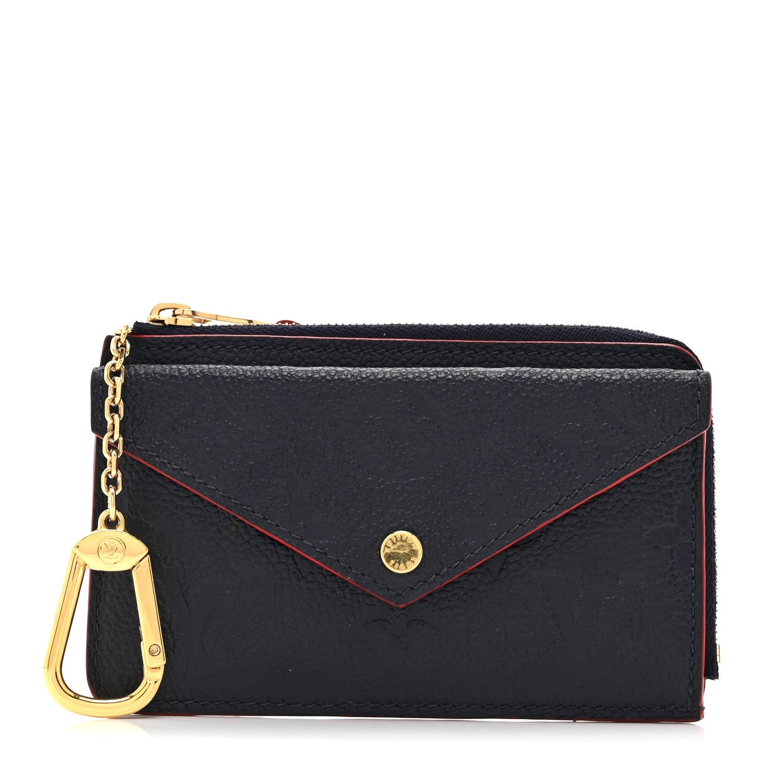 Empreinte Recto Verso Card Holder Marine Rouge