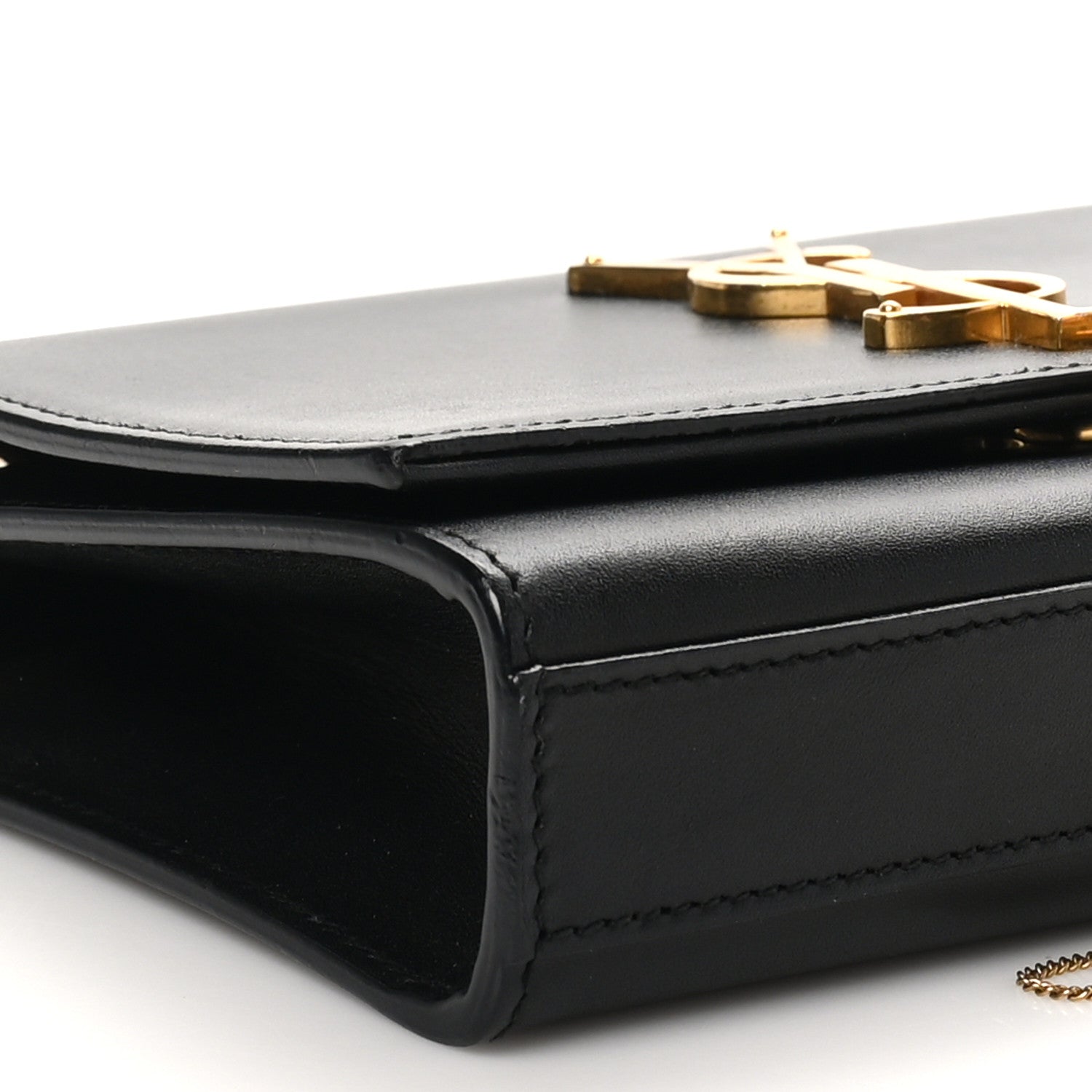 Calfskin Small Classic Monogram Kate Tassel Satchel Black