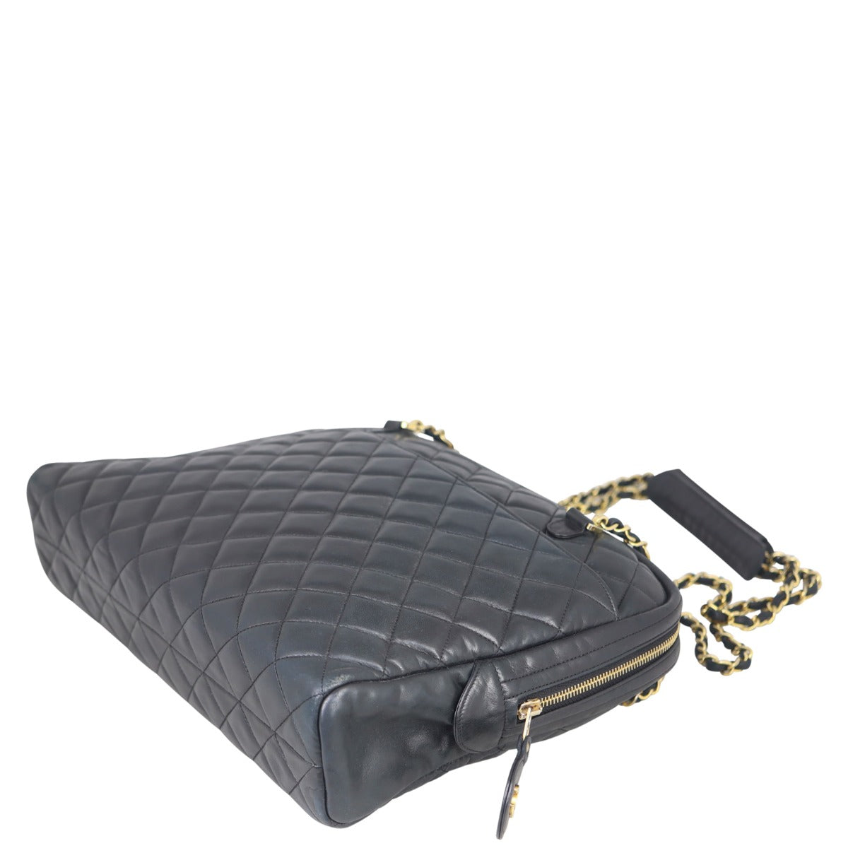 Chanel Vintage Quilted Lambskin Zip Tote
