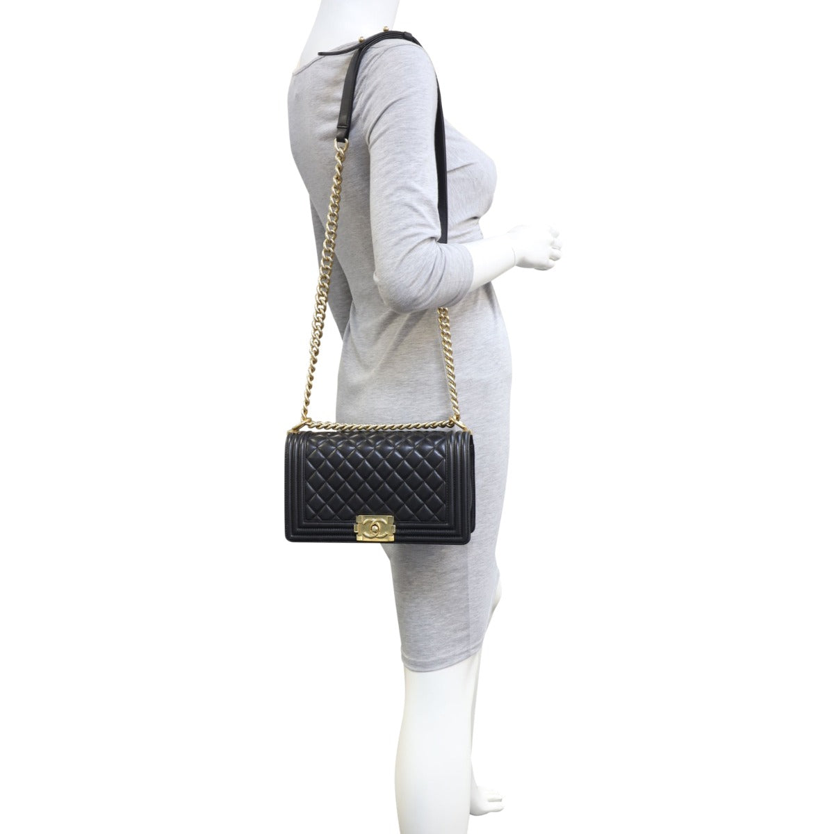 Chanel Boy Old Medium | Gold Hardware