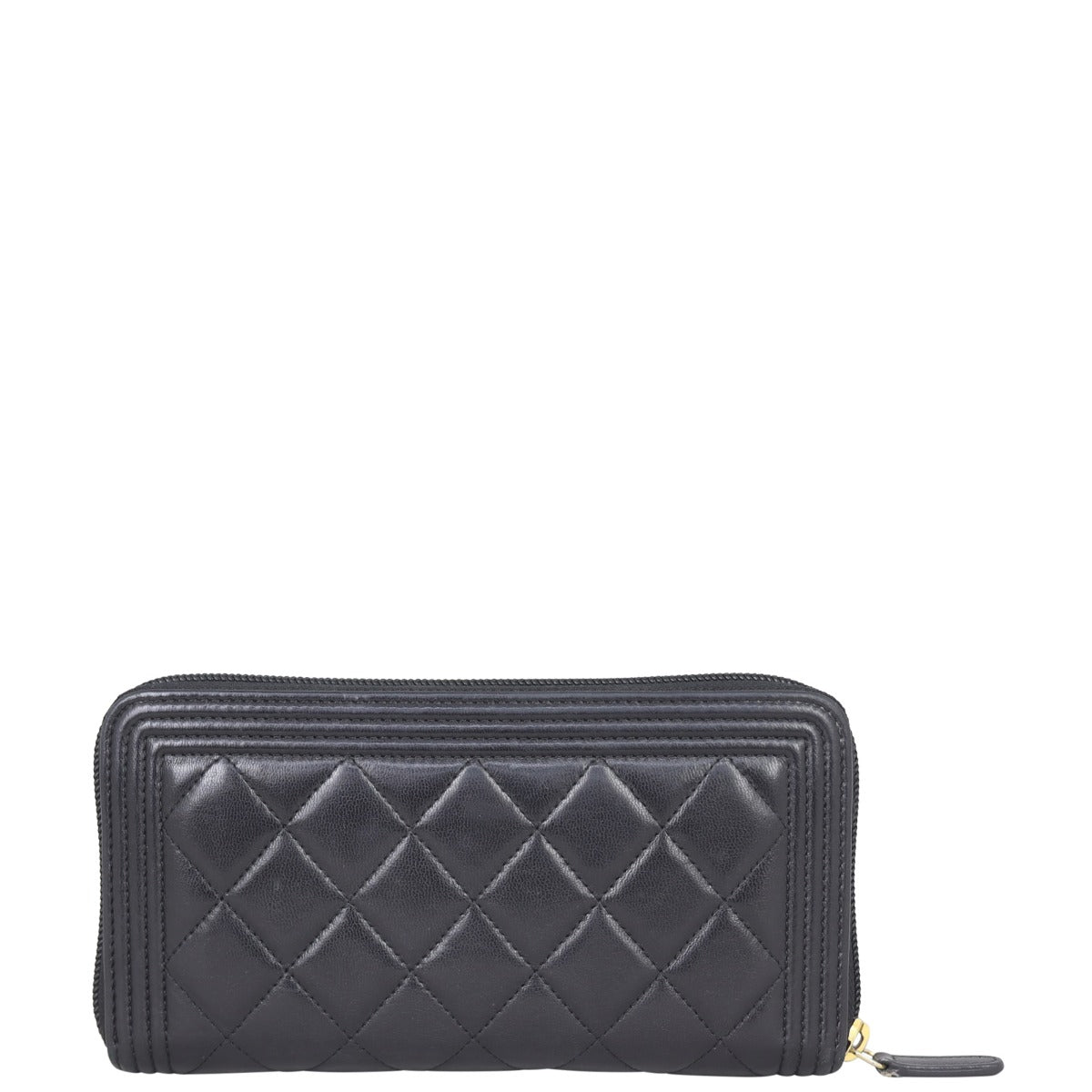 Chanel Boy Long Zipped Wallet | Black