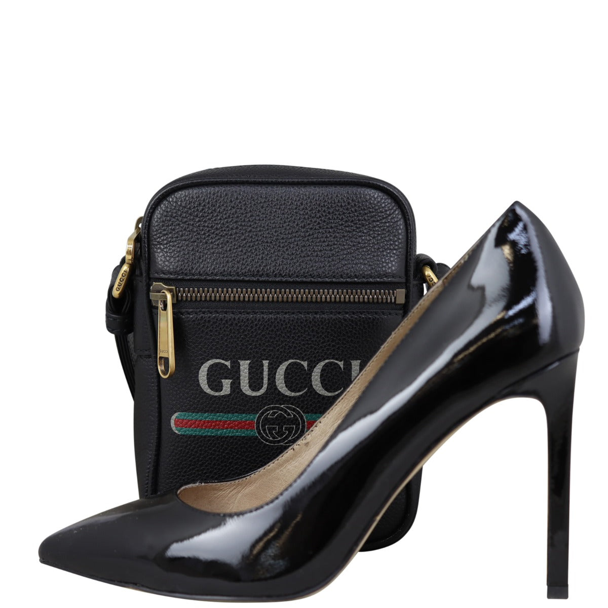Gucci Logo Print Messenger