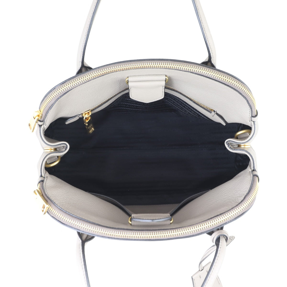 Prada Vitello Daino Double Zip Tote
