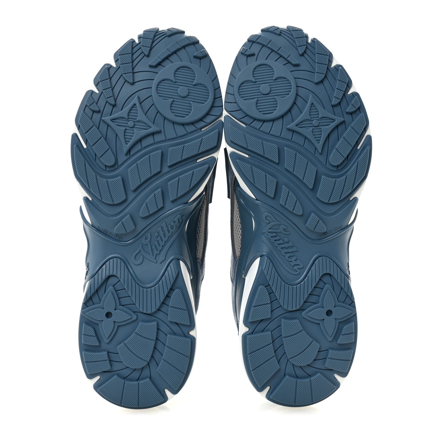 Calfskin Suede Womens LV Olympia Sneakers 38 Blue