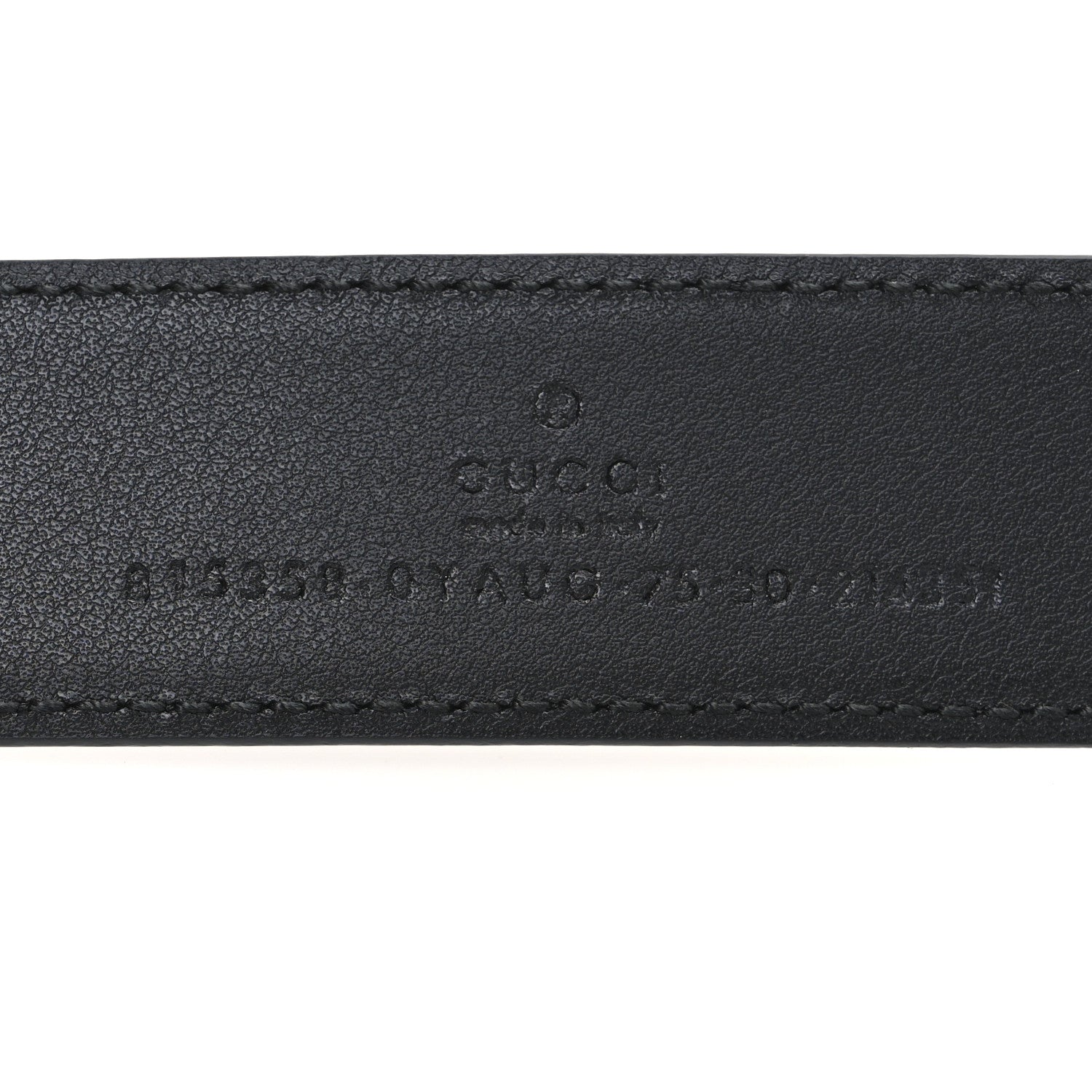 Plutone Calfskin Crystal Double G 30mm Belt 75 30 Black