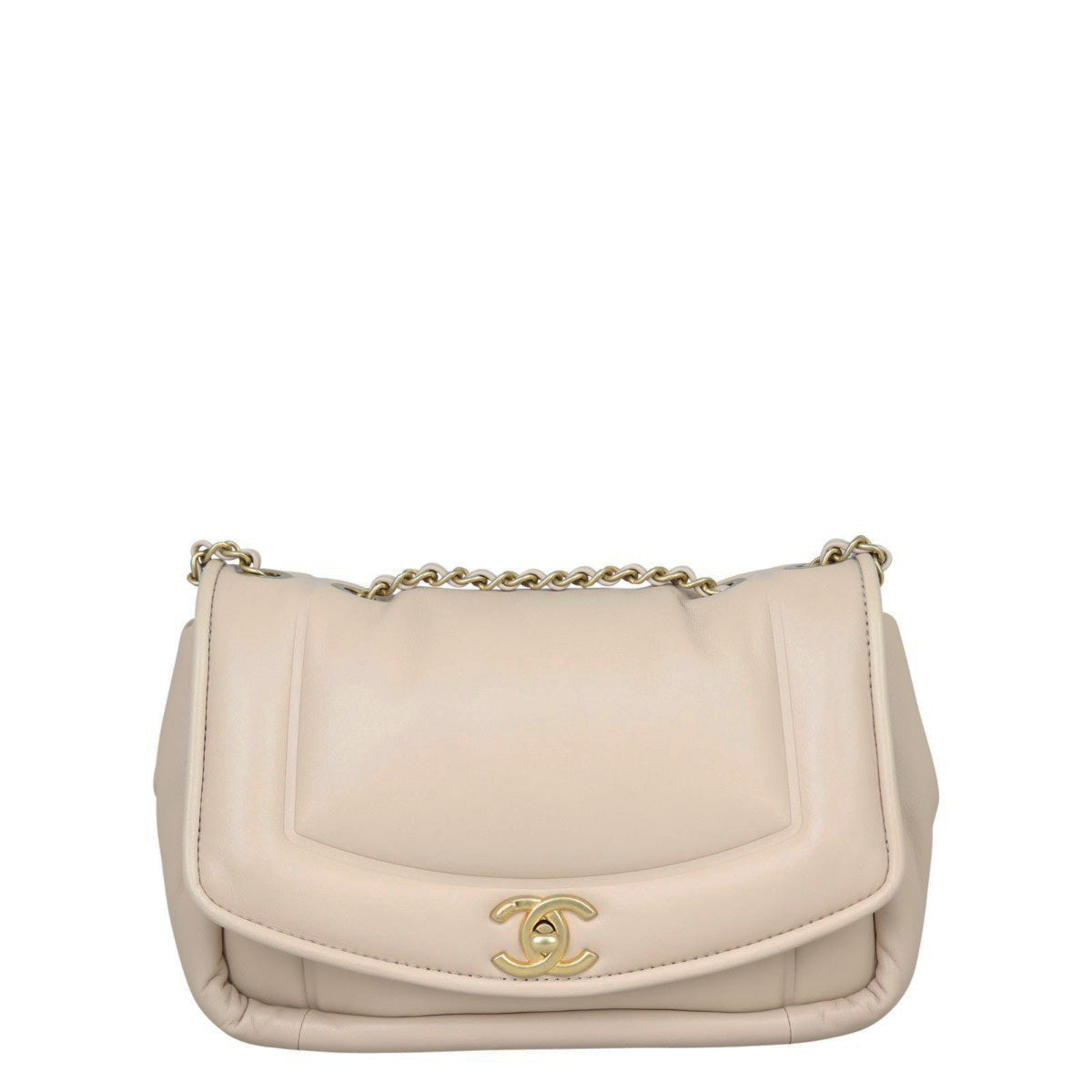 Chanel Vintage Puffy Flap Bag Medium | Beige