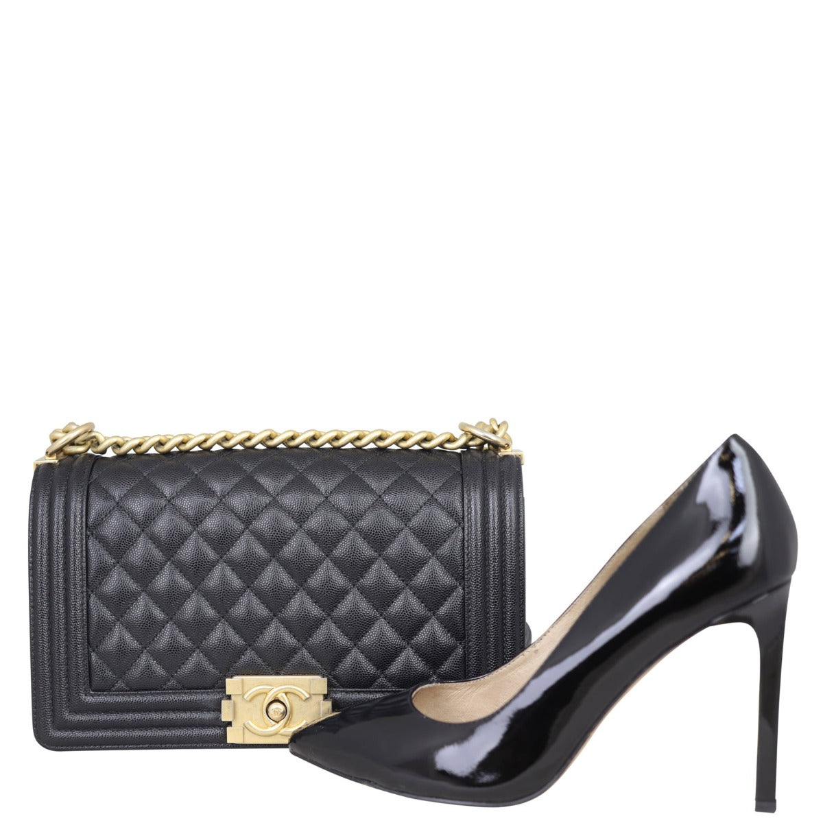 Chanel Boy Old Medium | Black 27 Series